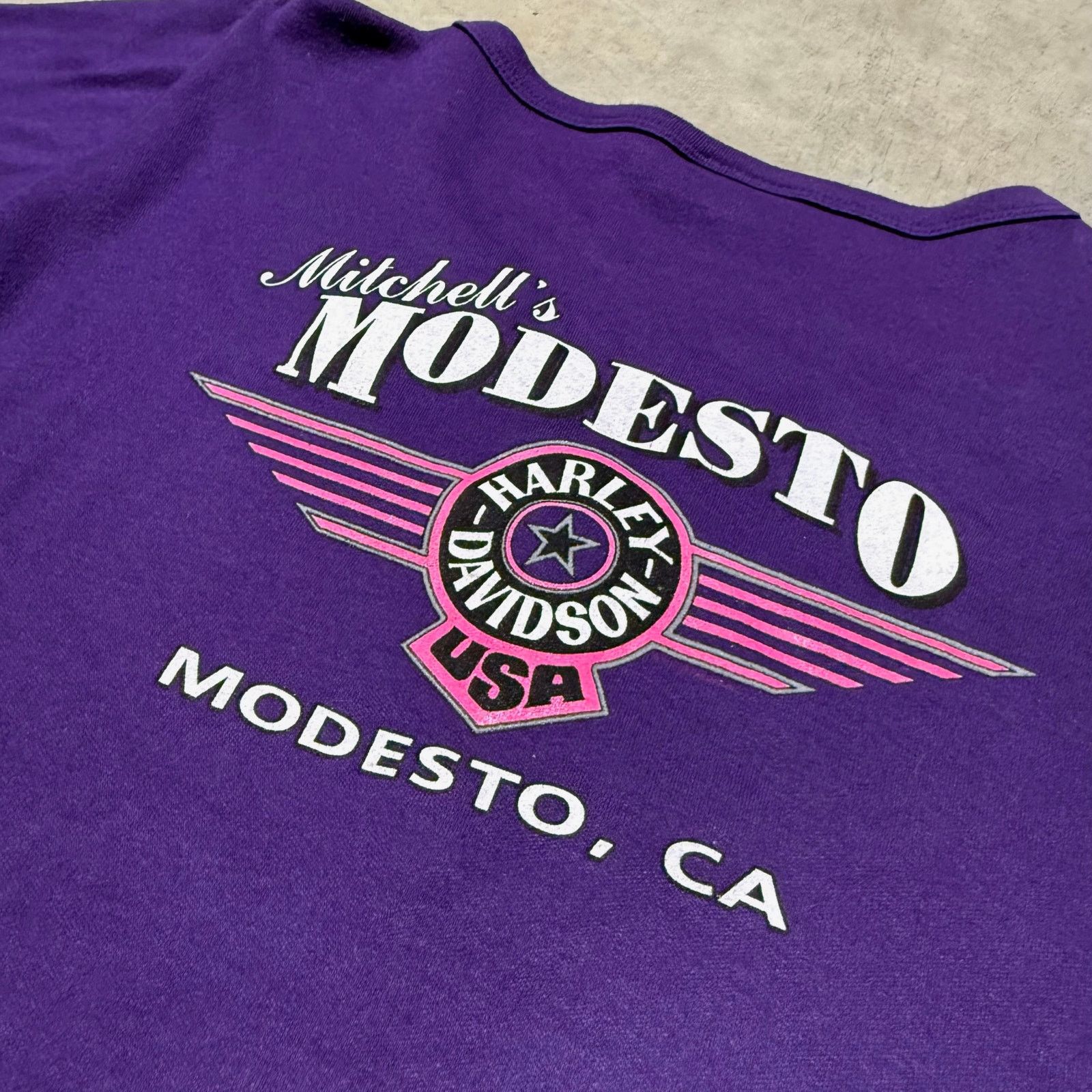 Harley Davidson Vintage Women’s Button Up Harley Tee Modesto Size L / US 10 / IT 46 - 5 Thumbnail