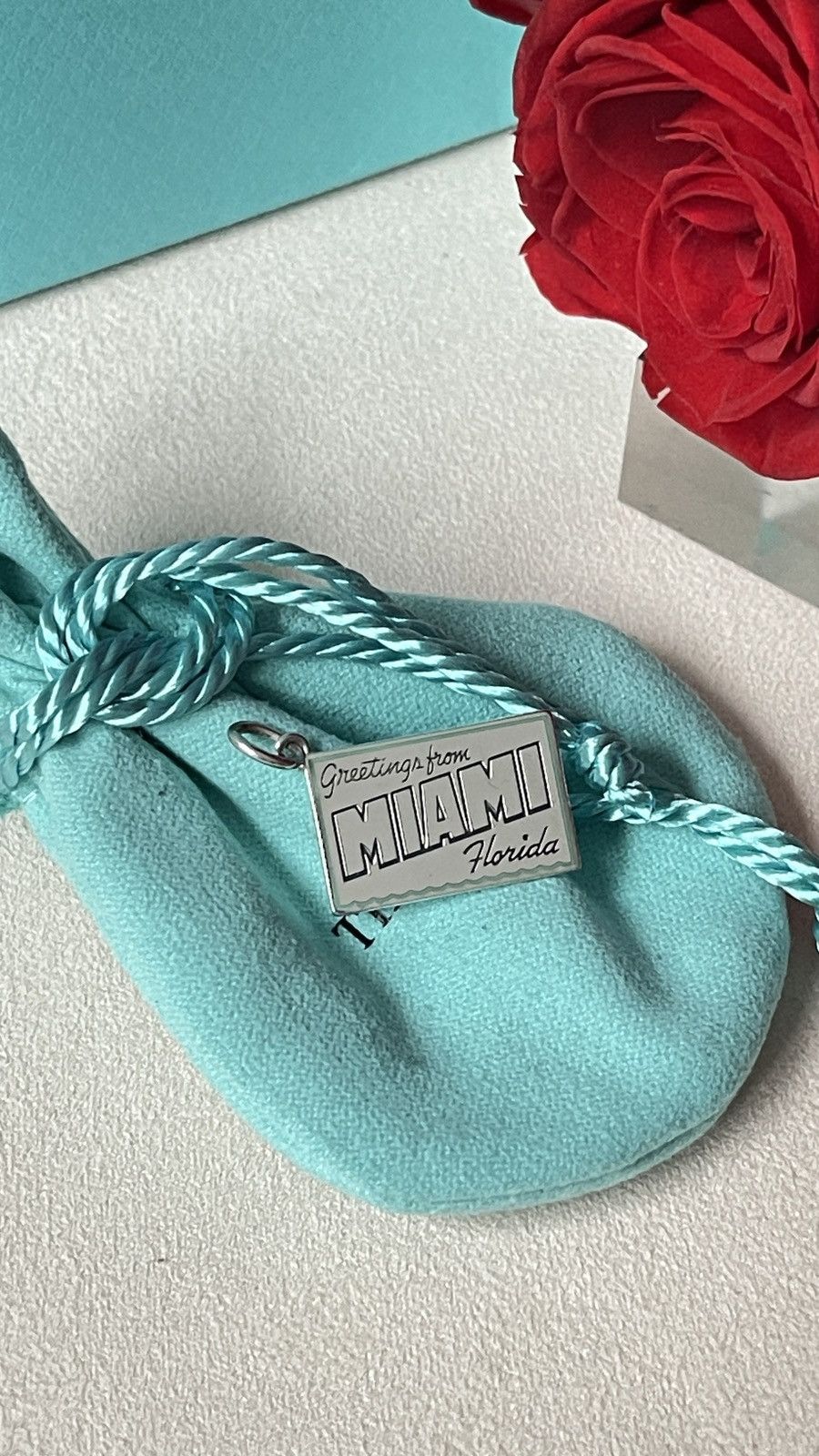 Tiffany & Co. Tiffany & Co. Miami Sterling Silver Postcard Charm NEW Size ONE SIZE - 1 Thumbnail