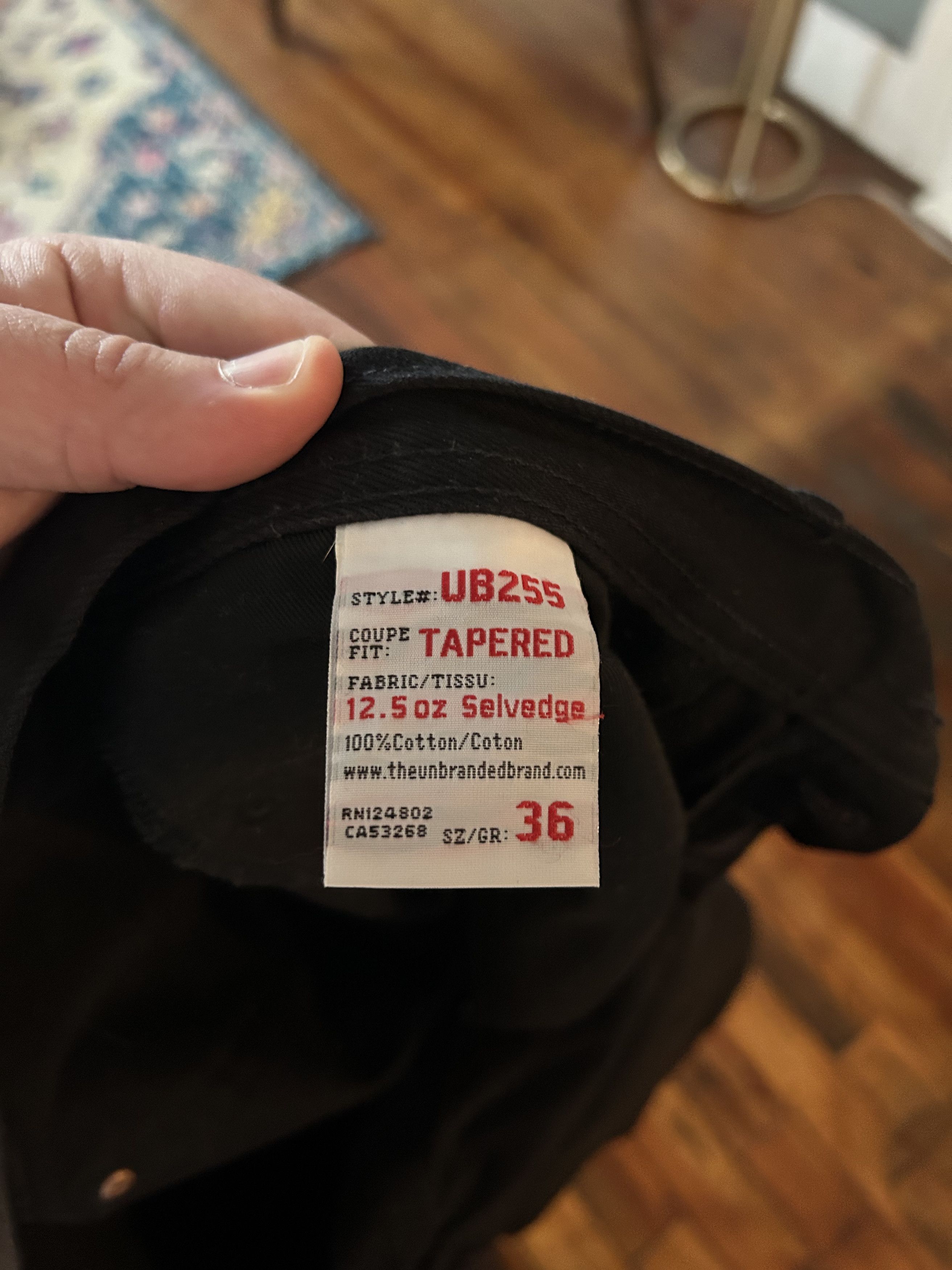 The Unbranded Brand Unbranded Tapered 12.5oz Raw Selvedge Jeans Size US 36 / EU 52 - 2 Thumbnail