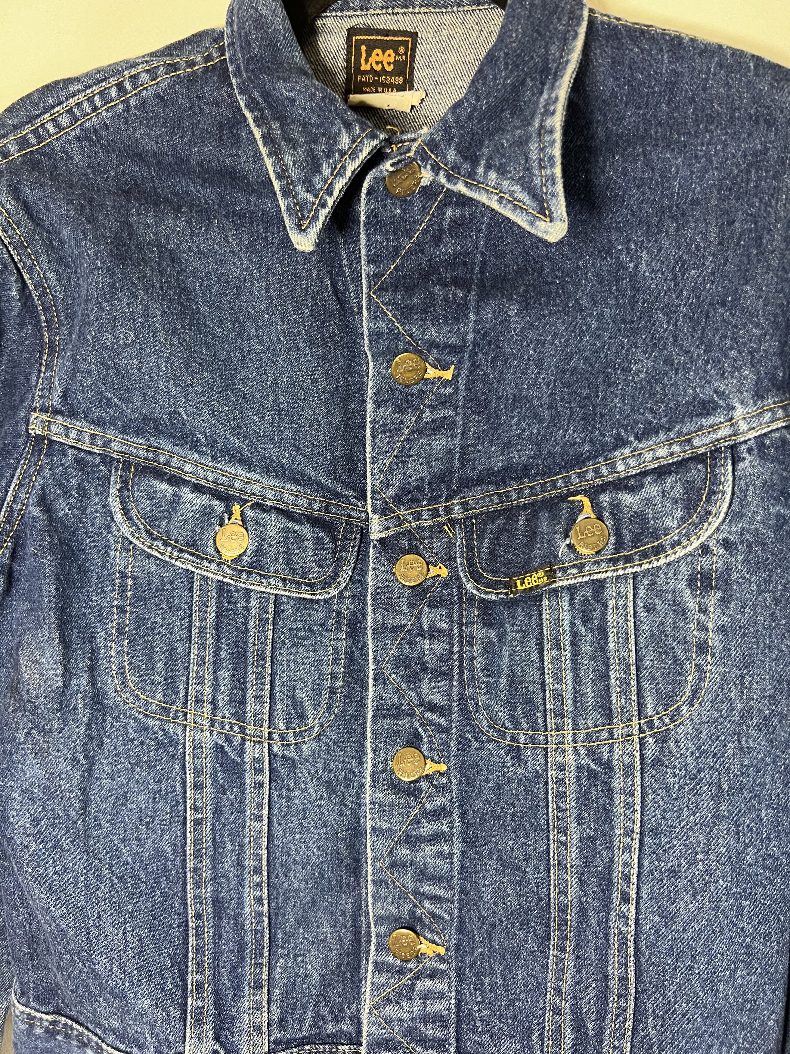 Lee × Vintage Vintage 1980's Lee 2 Pocket Denim Jean Jacket Size US M / EU 48-50 / 2 - 2 Thumbnail