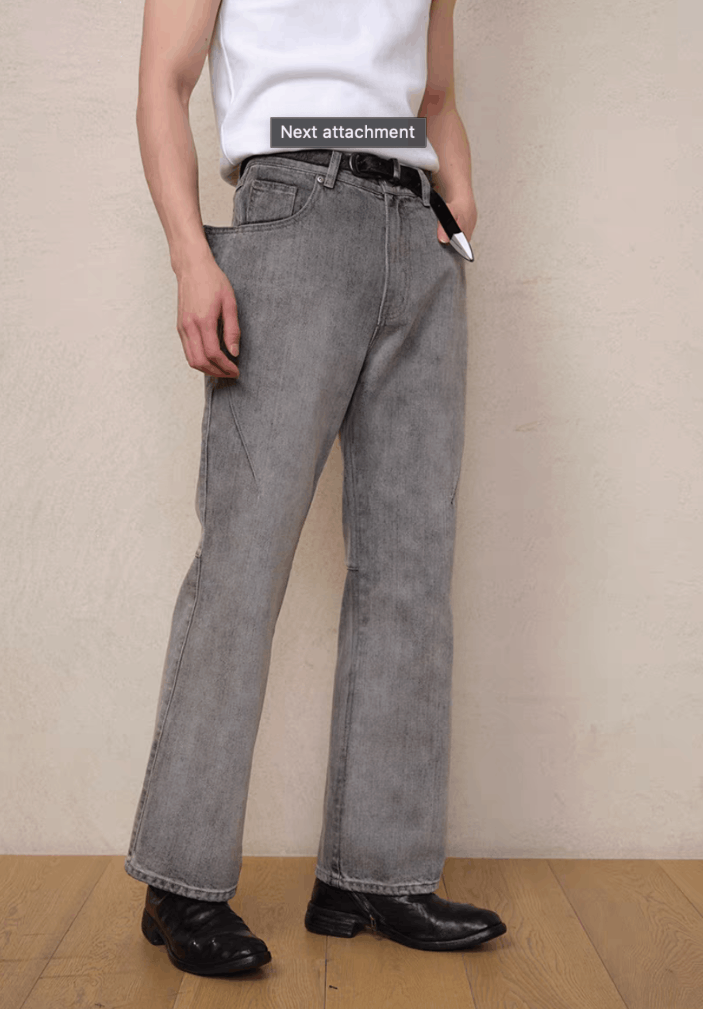 Other Helmut Lang Style Cement Gray Jeans Oxidized Wash Size US 27 - 4 Thumbnail