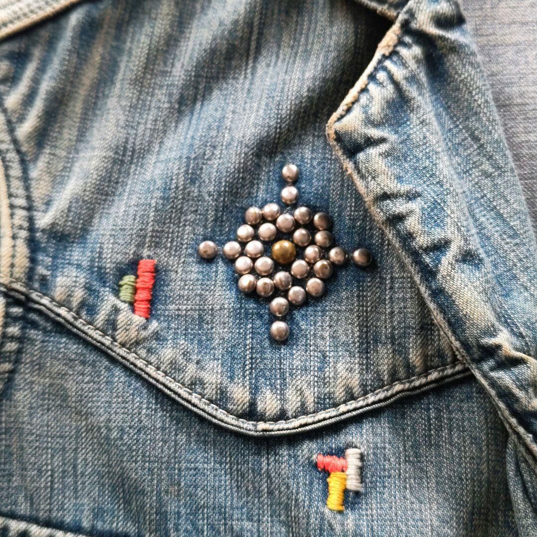 Kapital KAPITAL Denim Jacket Studded Embroidered Japan Made Vintage Size US S / EU 44-46 / 1 - 6 Thumbnail