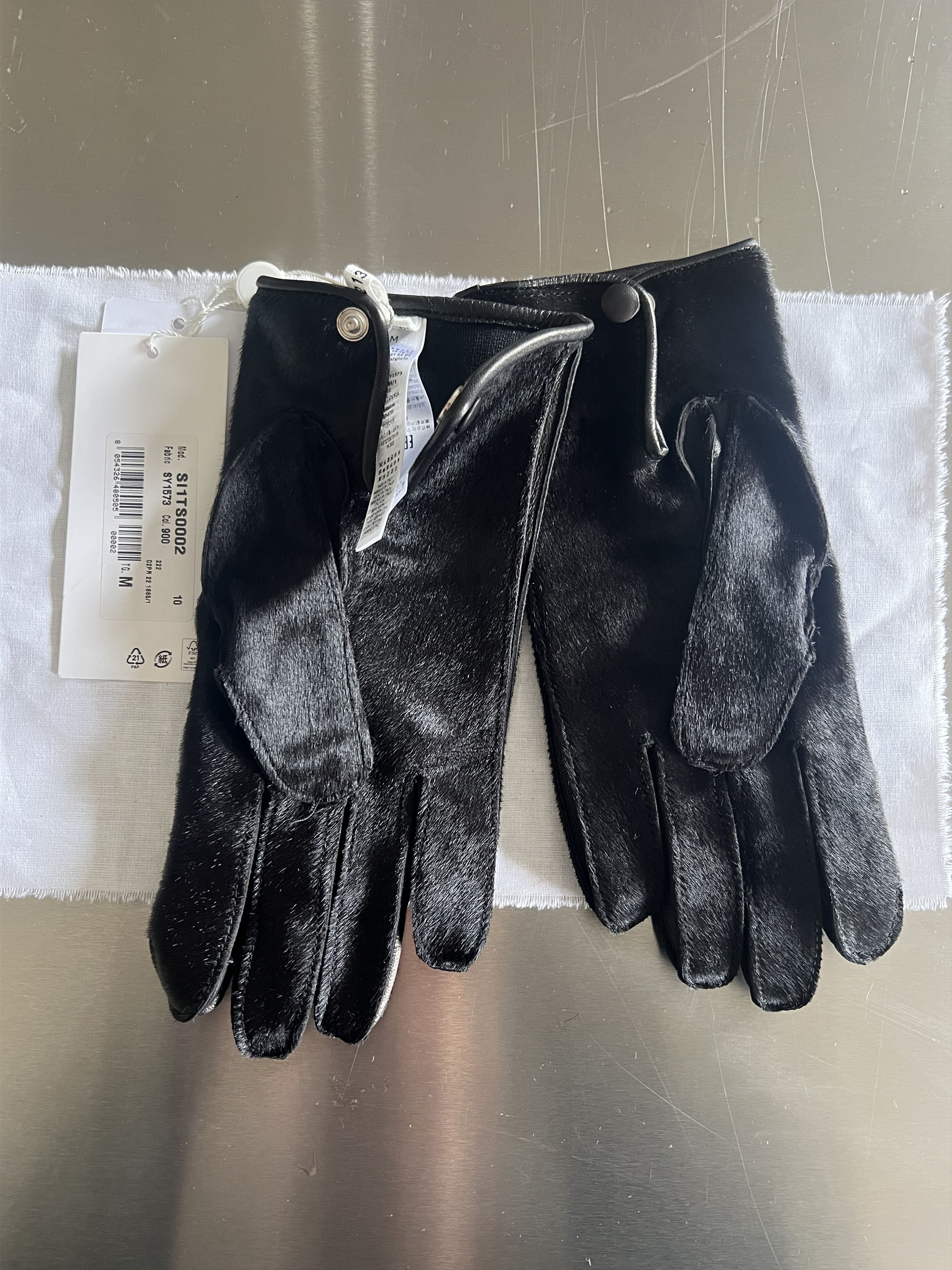 Maison Margiela Four stitch leather pony gloves Size 40 - 3 Thumbnail