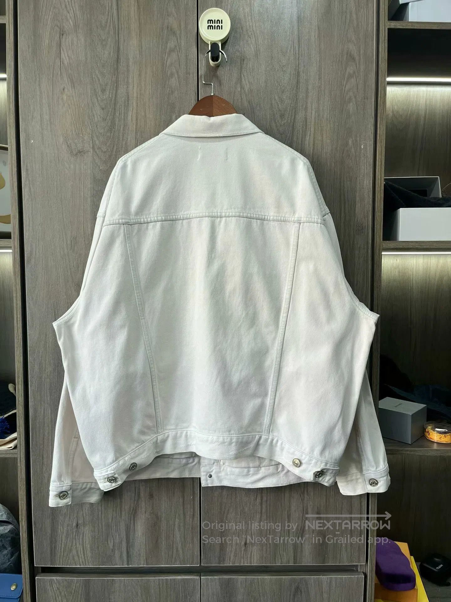 Balenciaga balenciaga white embroidered denim jacket xs. Size XS / US 0-2 / IT 36-38 - 6 Thumbnail
