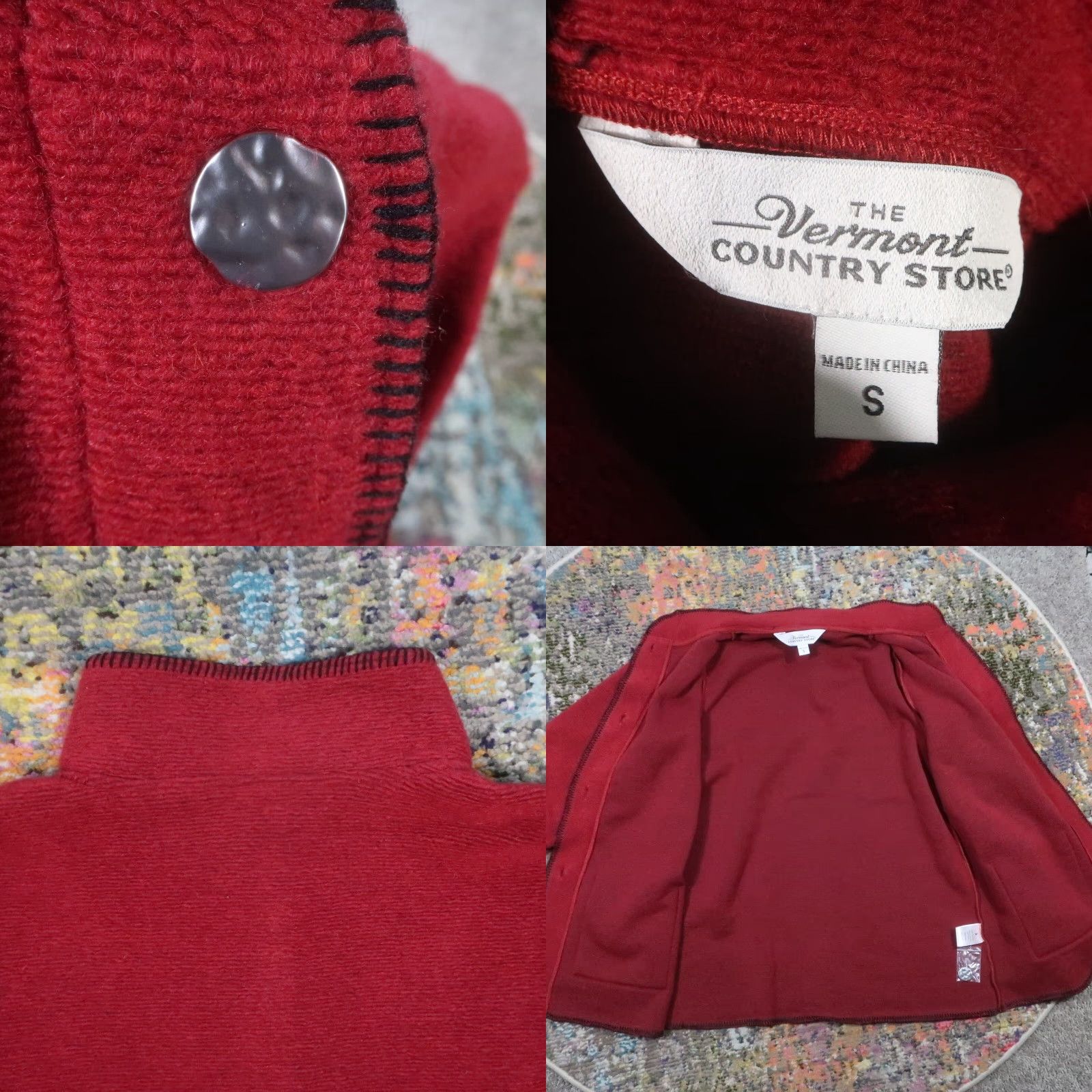 Vintage VINTAGE The Vermont Country Store Wool Blend Cardigan Sweater Women Red Long Sleeve Button Pockets Knit Jacket Casual Size S / US 4 / IT 40 - 8 Thumbnail