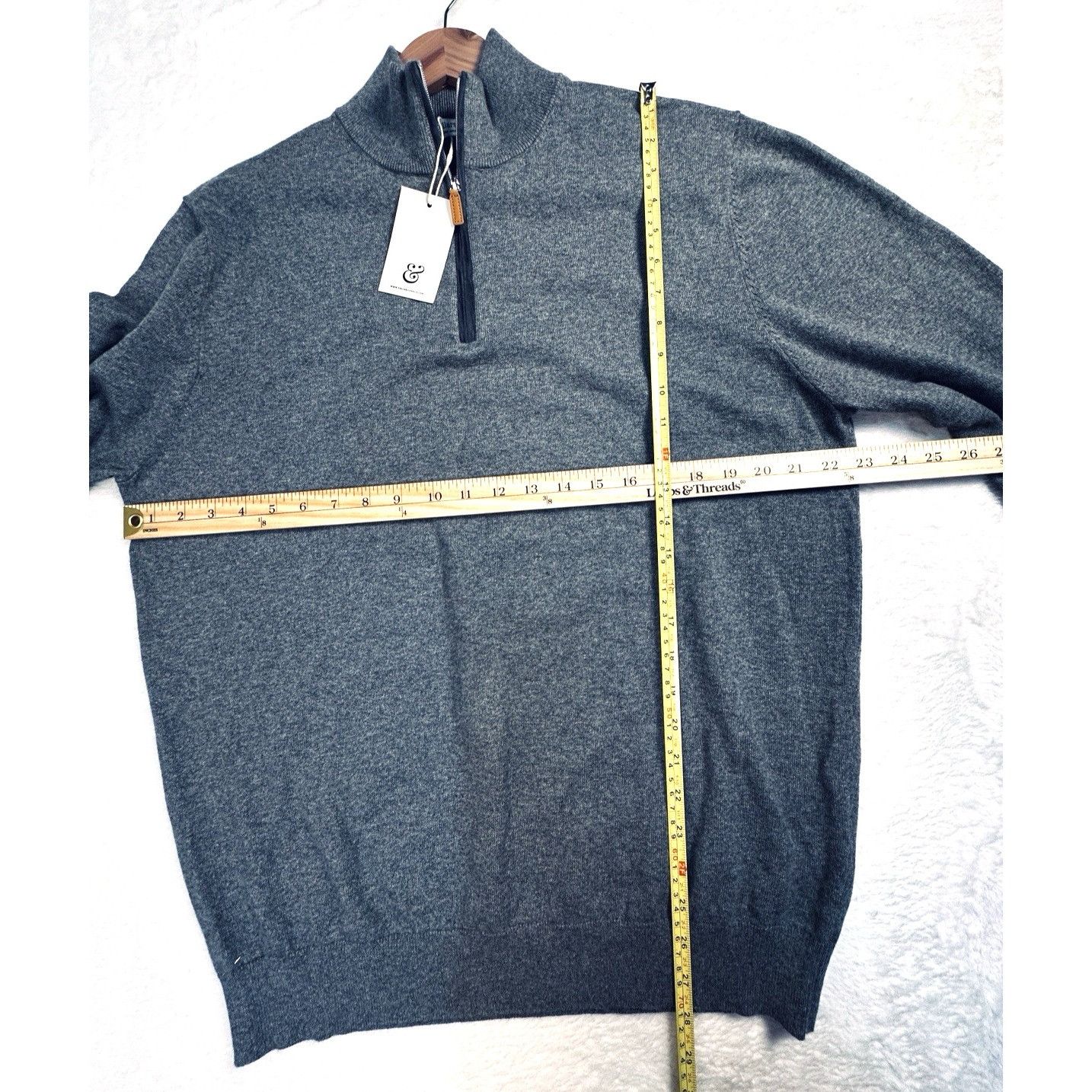Other Collars & Co Luxury Touch Cashmere Blend Quarter Zip Sweater Size US XL / EU 56 / 4 - 7 Thumbnail