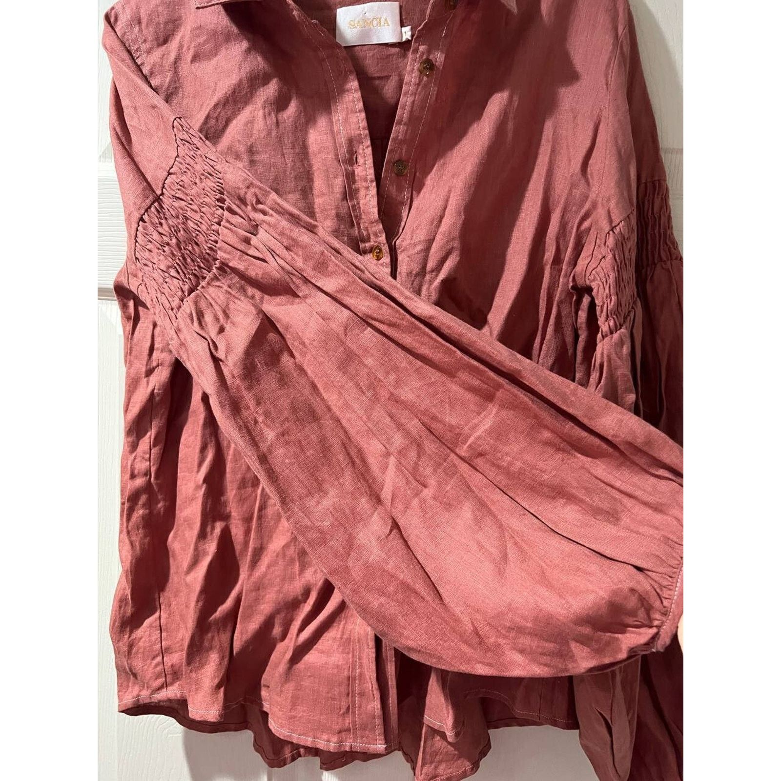 & Other Stories SANCIA Women THE LUCIE SHIRT linen Blouse Button L A000078 Size L / US 10 / IT 46 - 6 Thumbnail