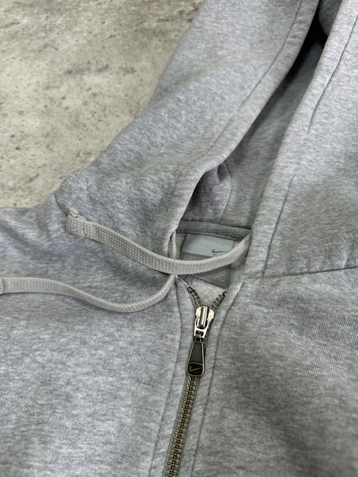 Nike × Vintage Vintage Nike Stoned Cotton Zip Hoodie Size US S / EU 44-46 / 1 - 7 Thumbnail