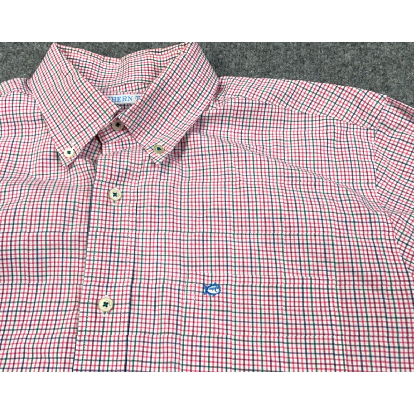 Southern Tide Southern Tide Shirt Button-Up Pink Small Grid Check Pattern Adult Large Preppy Size US L / EU 52-54 / 3 - 8 Thumbnail