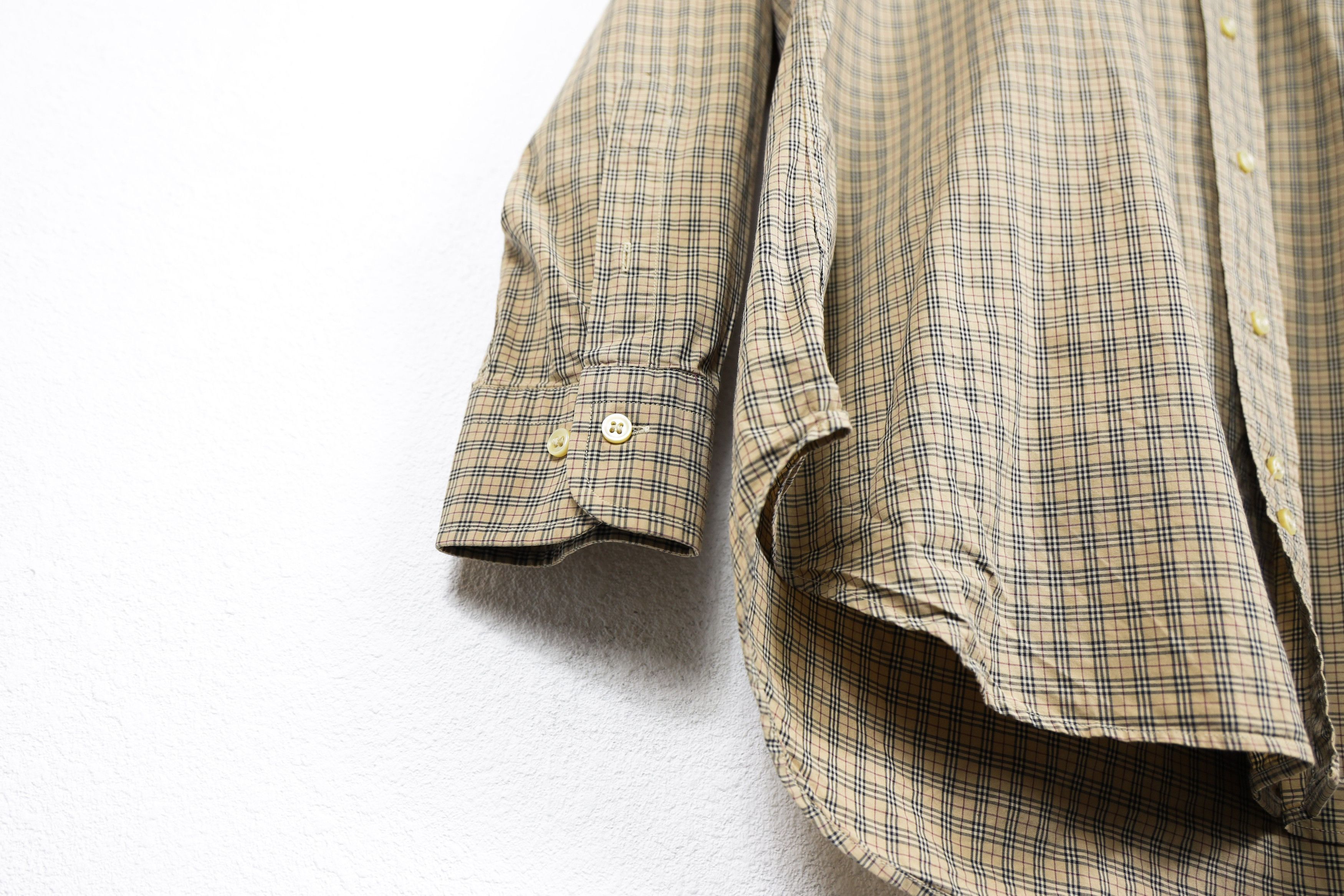Burberry Vintage Burberry Knight Logo Biege Nova Check Oxford Shirt Size US XL / EU 56 / 4 - 5 Thumbnail