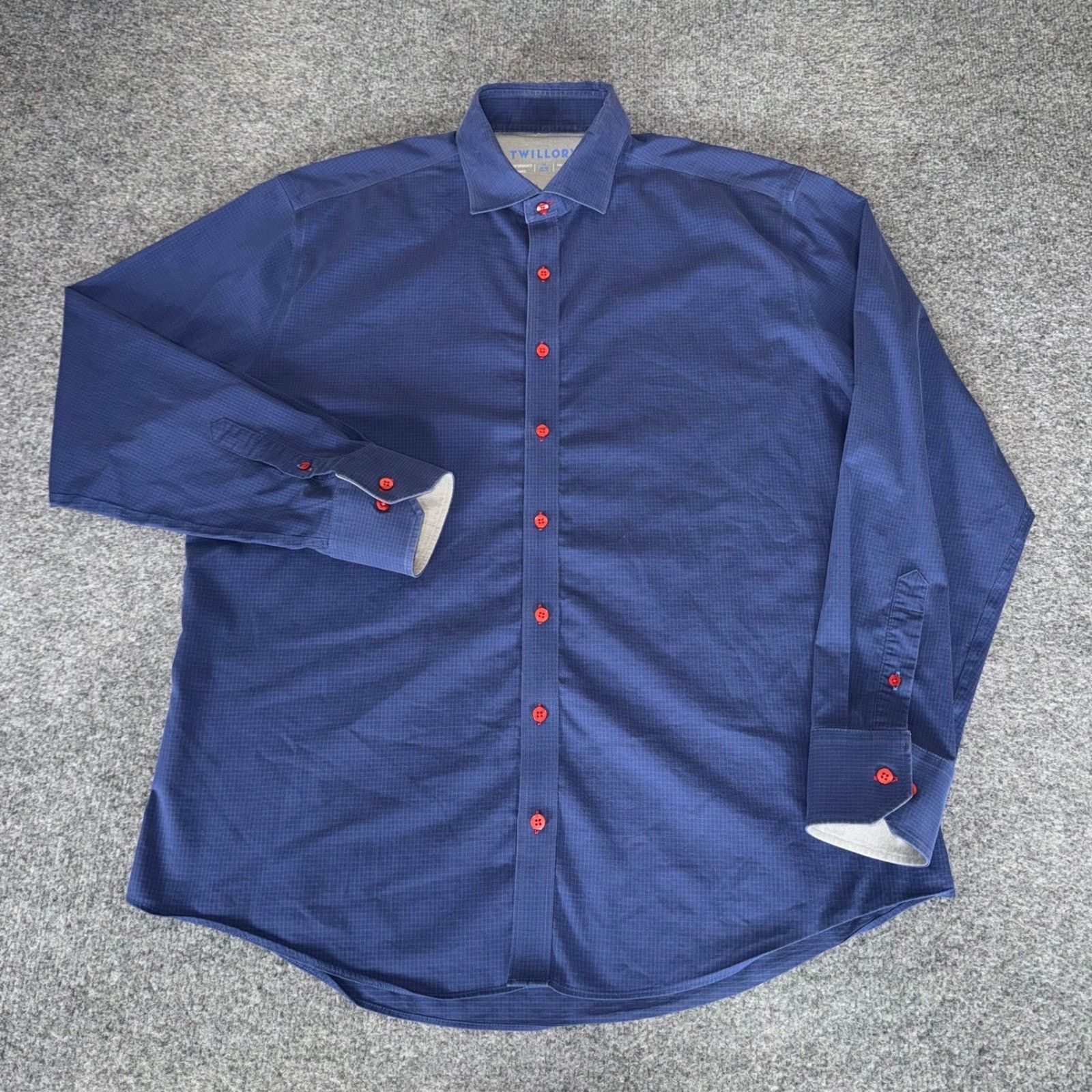 Twillory Twillory Performance Dress Shirt Mens 17 34/35 Trim Fit Blue Size US L / EU 52-54 / 3 - 1 Thumbnail