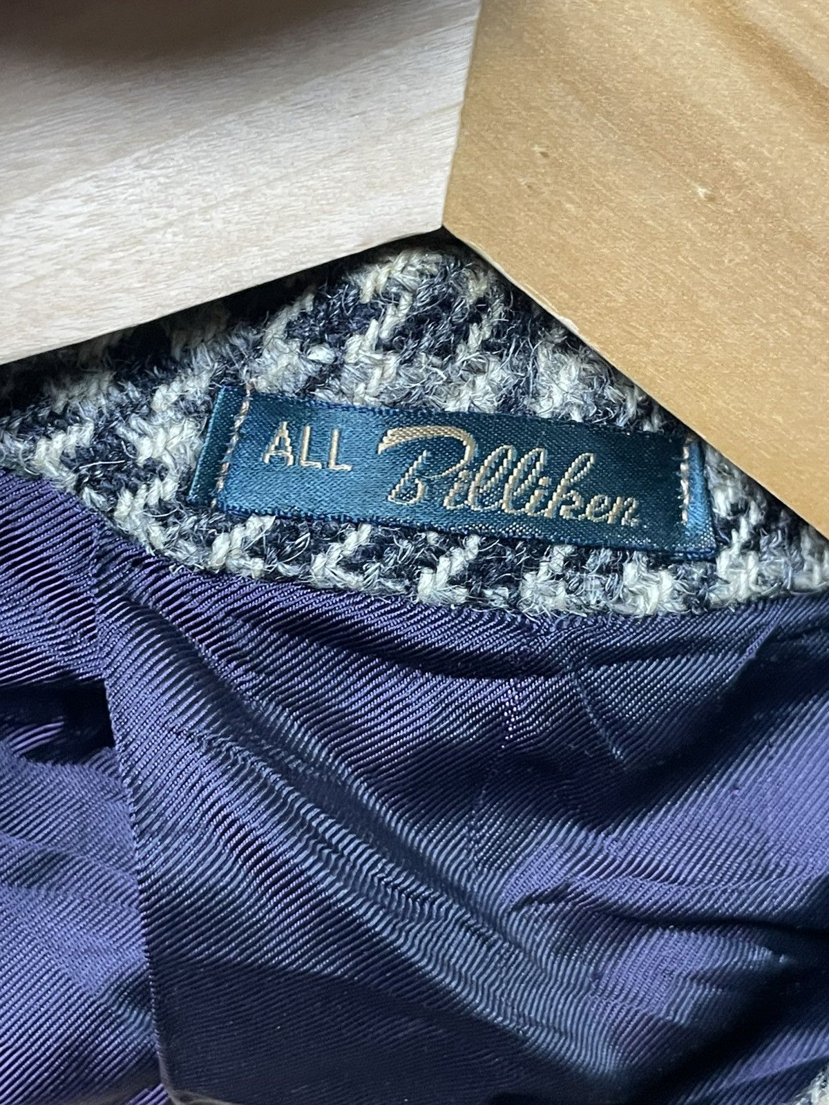 Designer × Japanese Brand × Vintage ALL Billiken Brand Houndstooth Wool Coat (59) Size US XS / EU 42 / 0 - 12 Thumbnail