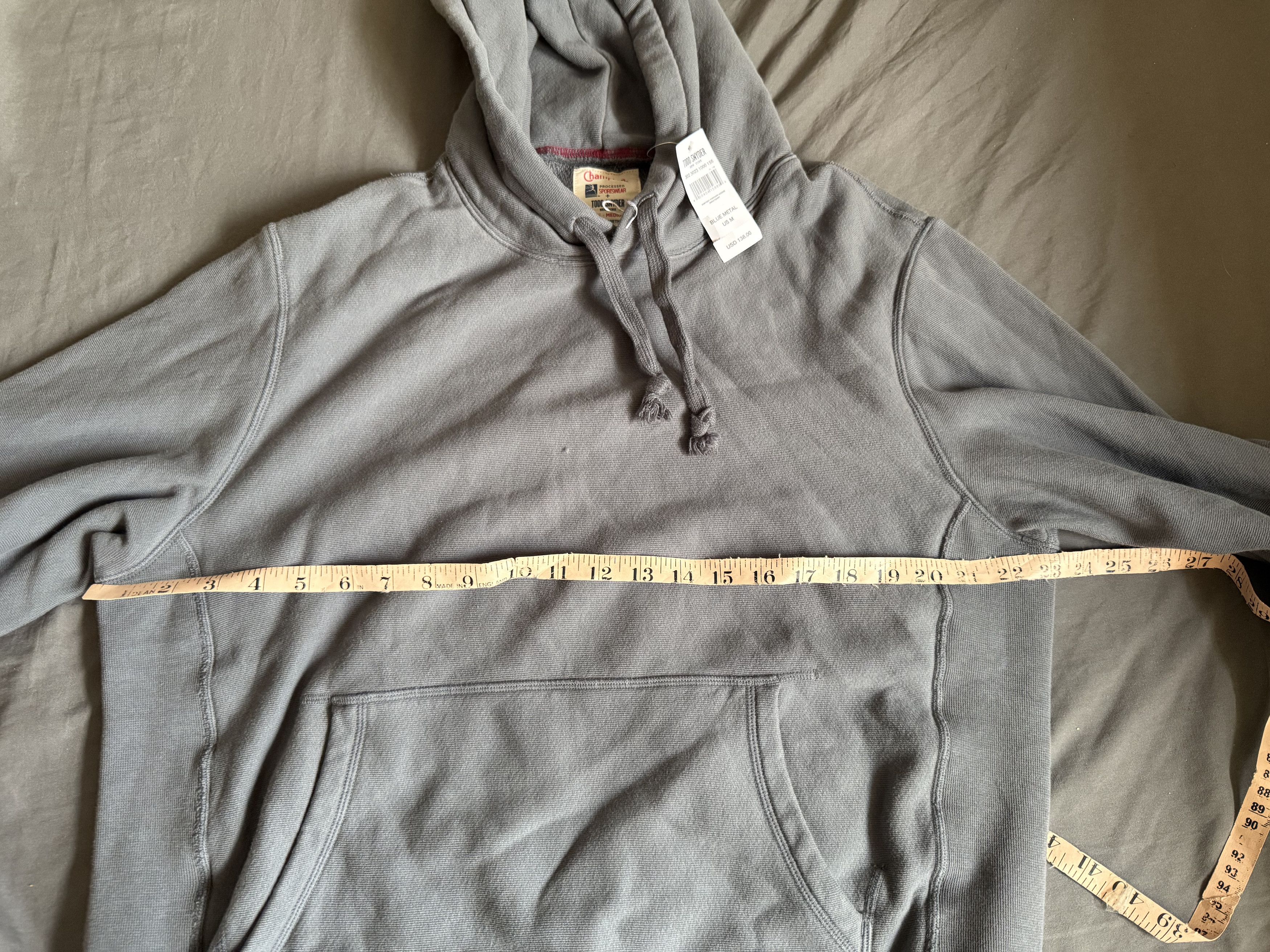 Champion × Todd Snyder TODD SNYDER x CHAMPION POPOVER HOODIE in BLUE METAL $138 Size US M / EU 48-50 / 2 - 4 Thumbnail