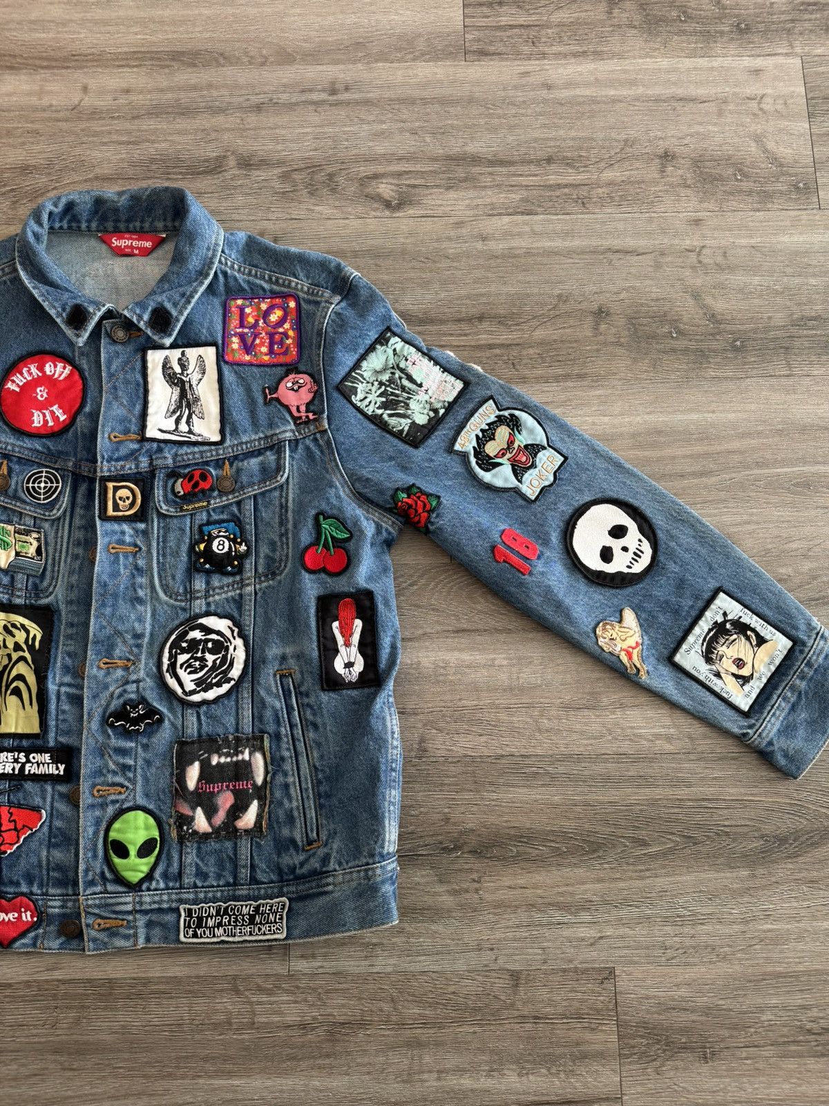 Supreme Supreme Patches Denim Trucker Jacket (Blue) — SS18 Size US M / EU 48-50 / 2 - 6 Thumbnail