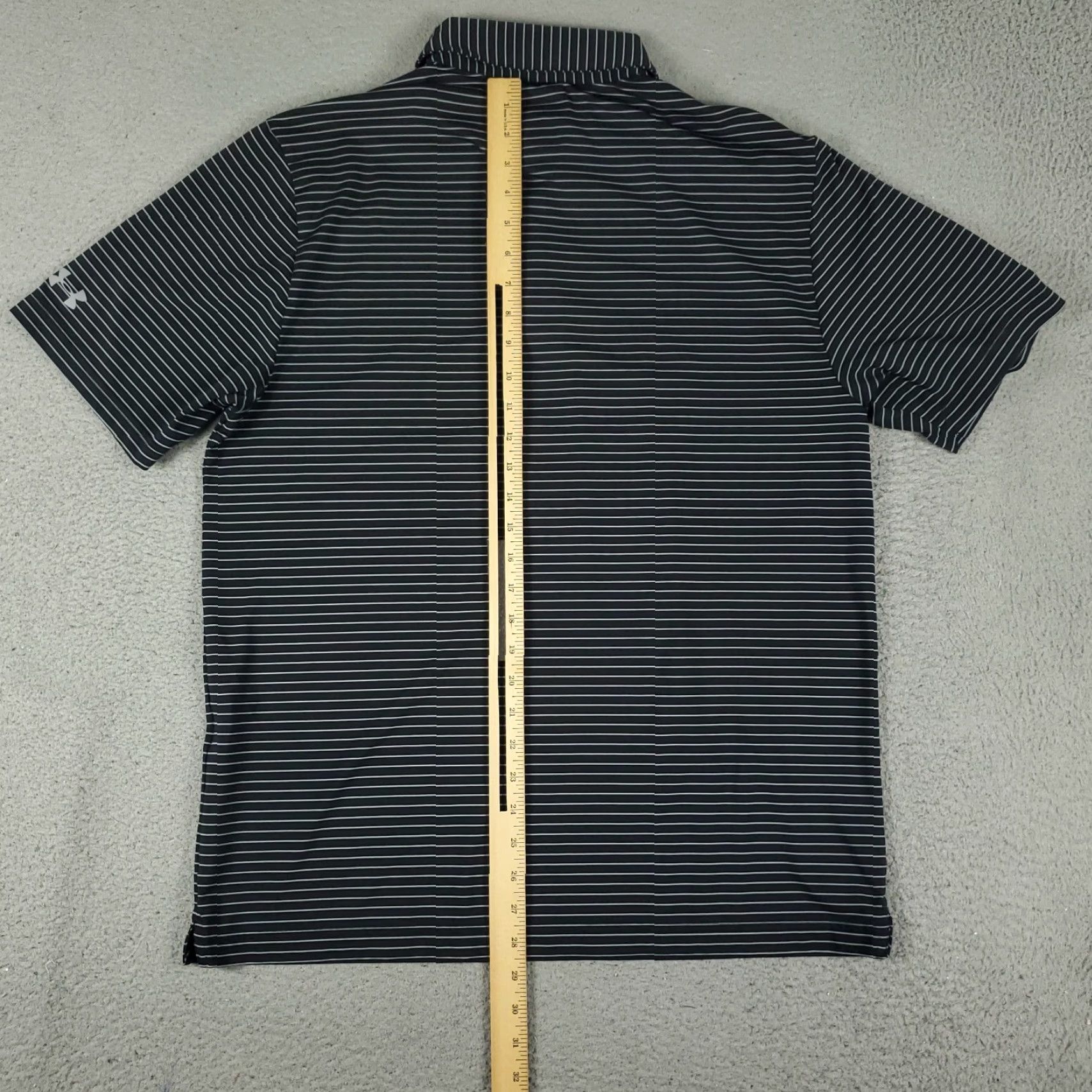 Under Armour Under Armour Shirt Mens Large Black Striped Polo Short Sleeve Golf Casual Size US L / EU 52-54 / 3 - 4 Thumbnail