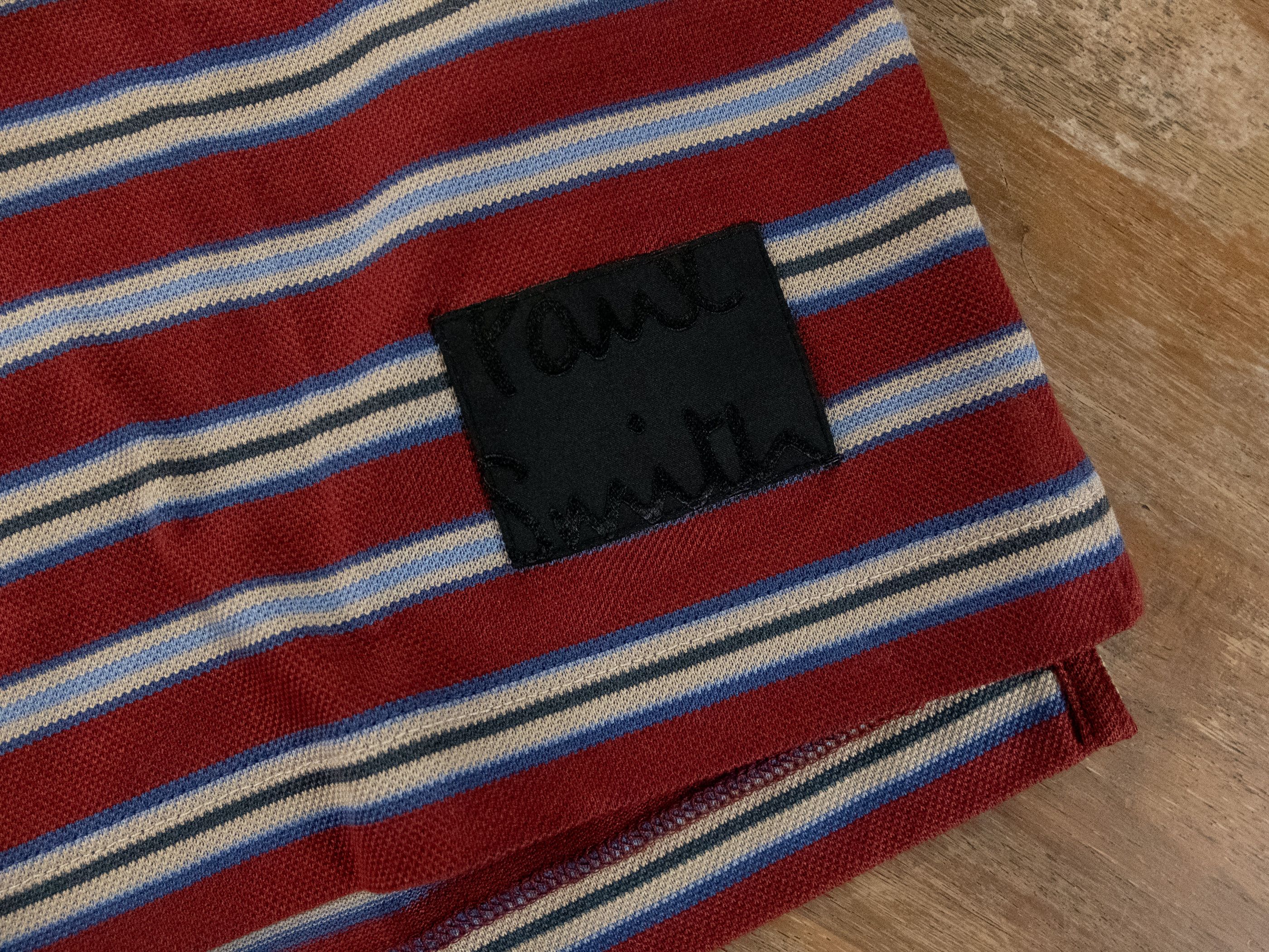Paul Smith PAUL SMITH mainline red & blue striped polo shirt Medium Size US M / EU 48-50 / 2 - 6 Thumbnail