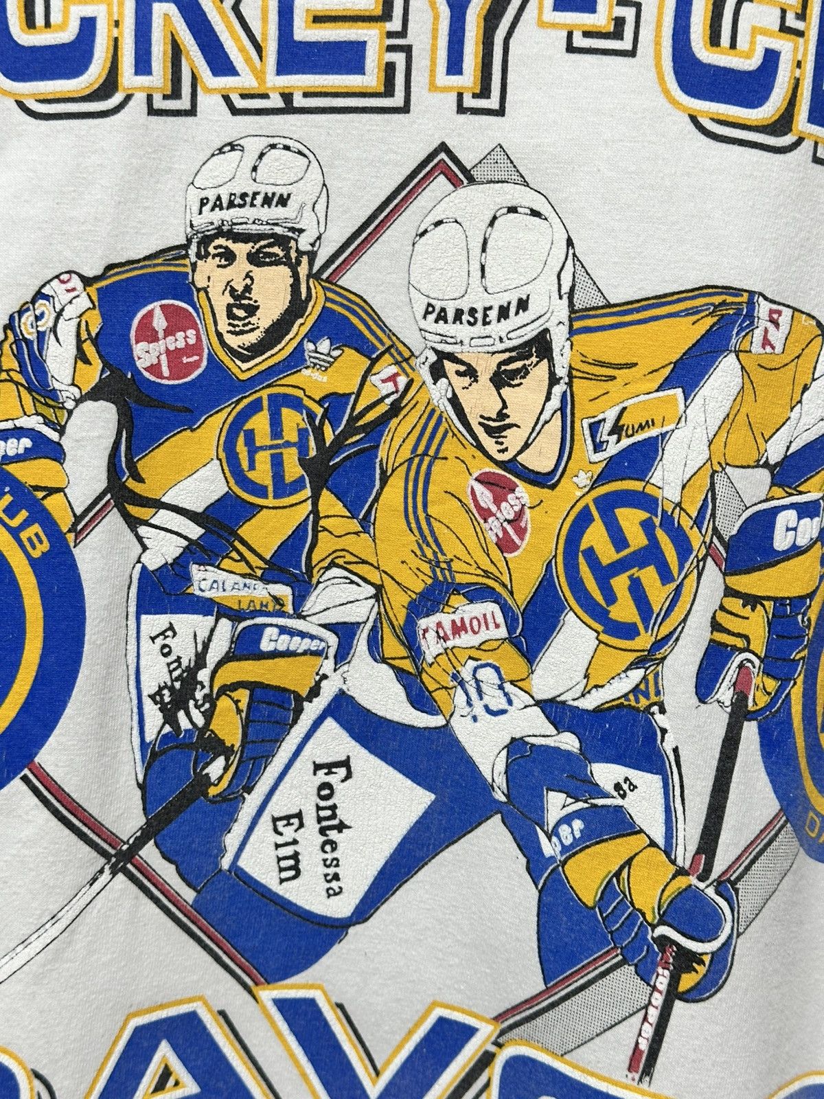NHL 1994 Vintage NHL Davos Hockey Club Bulletin Athletic Jersey Size US XL / EU 56 / 4 - 4 Thumbnail