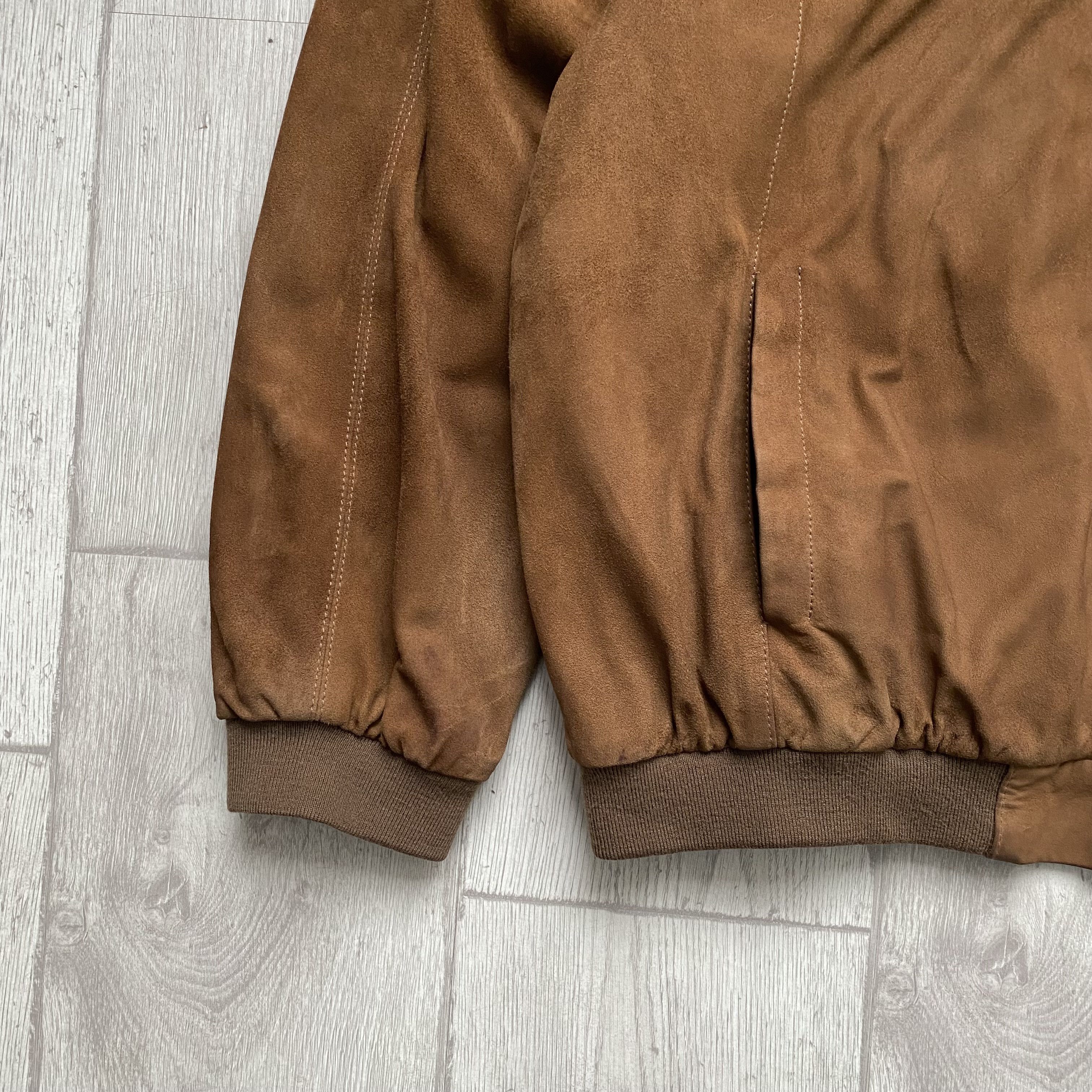 Genuine Leather Vintage Leather Bomber Boxy Jacket Italian Real Suede Size US XL / EU 56 / 4 - 2 Thumbnail