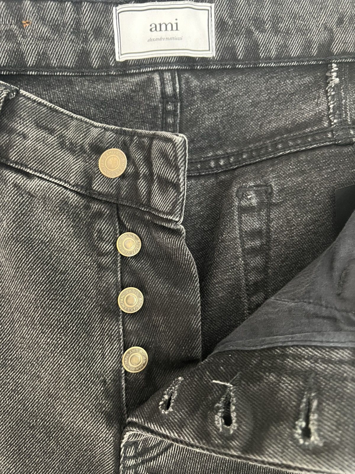 AMI AMI Tapered Fit Jeans - Vintage Black Size US 27 - 4 Thumbnail