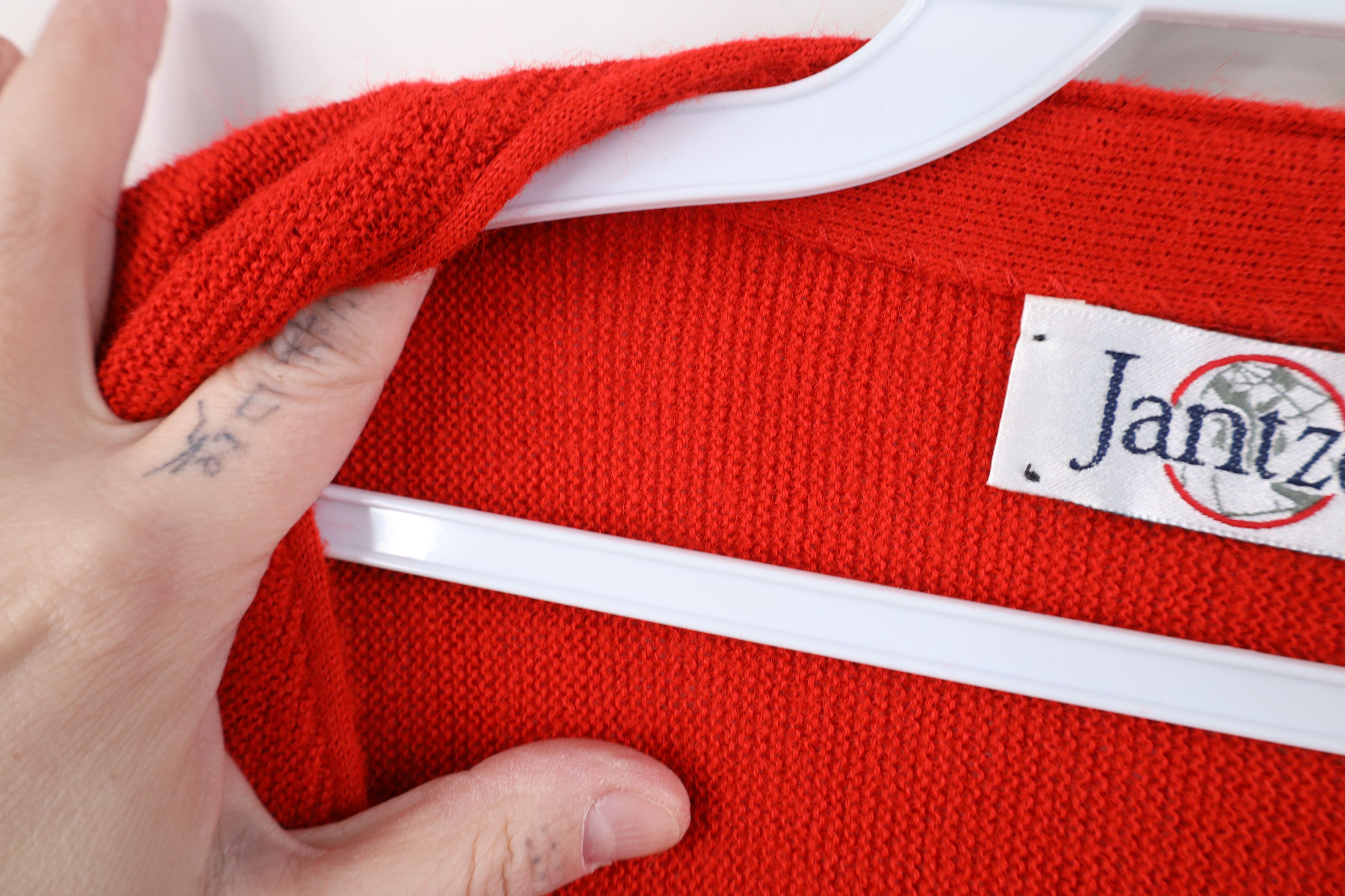 Vintage Vintage 70s Streetwear Kurt Cobain Cardigan Sweater Red USA Size US XL / EU 56 / 4 - 8 Thumbnail