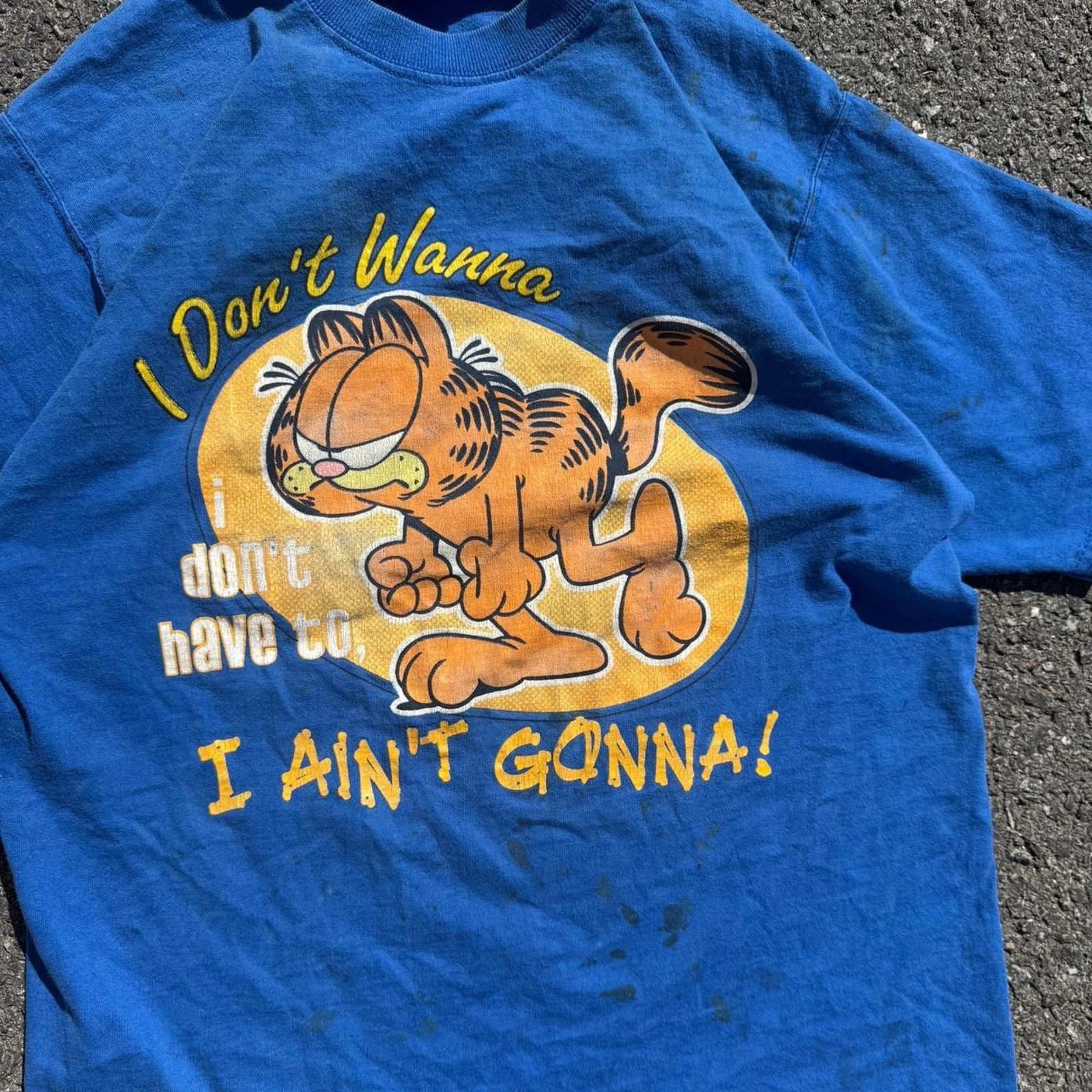 Other Vintage 90s Garfield “I Ain’t Gonna” T-Shirt Size Medium Size US M / EU 48-50 / 2 - 3 Thumbnail