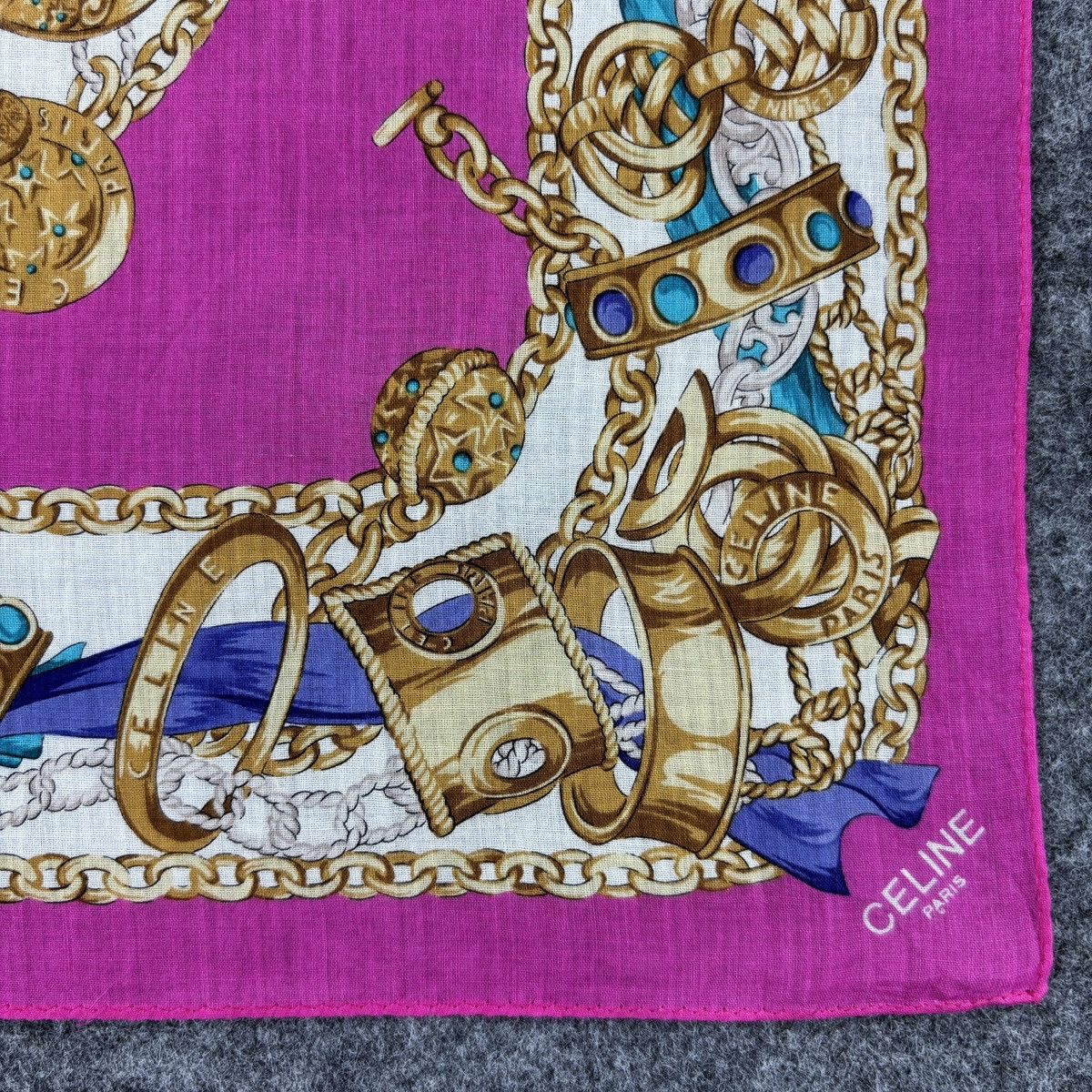 Vintage Celine Handkerchief # E060 # Bandana # Neckerchief Size ONE SIZE - 4 Thumbnail