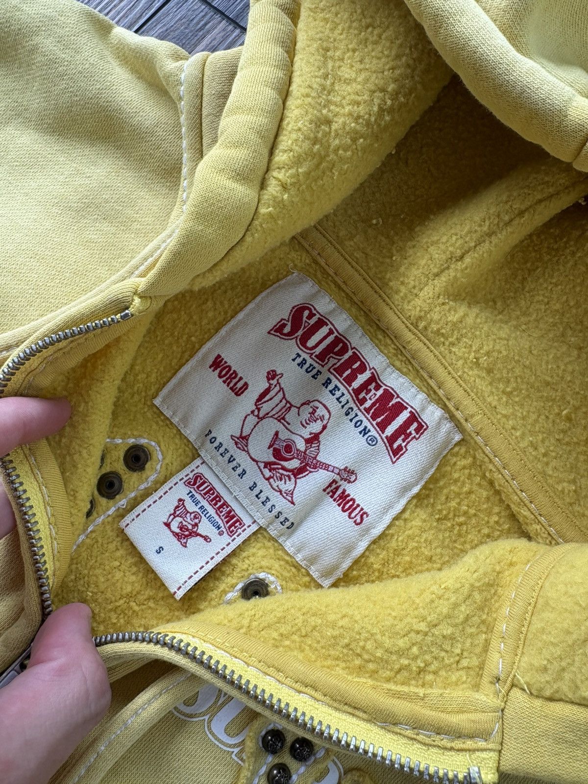 Supreme Supreme True Religion Zip Up Hoodie FW25 Yellow Size US S / EU 44-46 / 1 - 4 Thumbnail