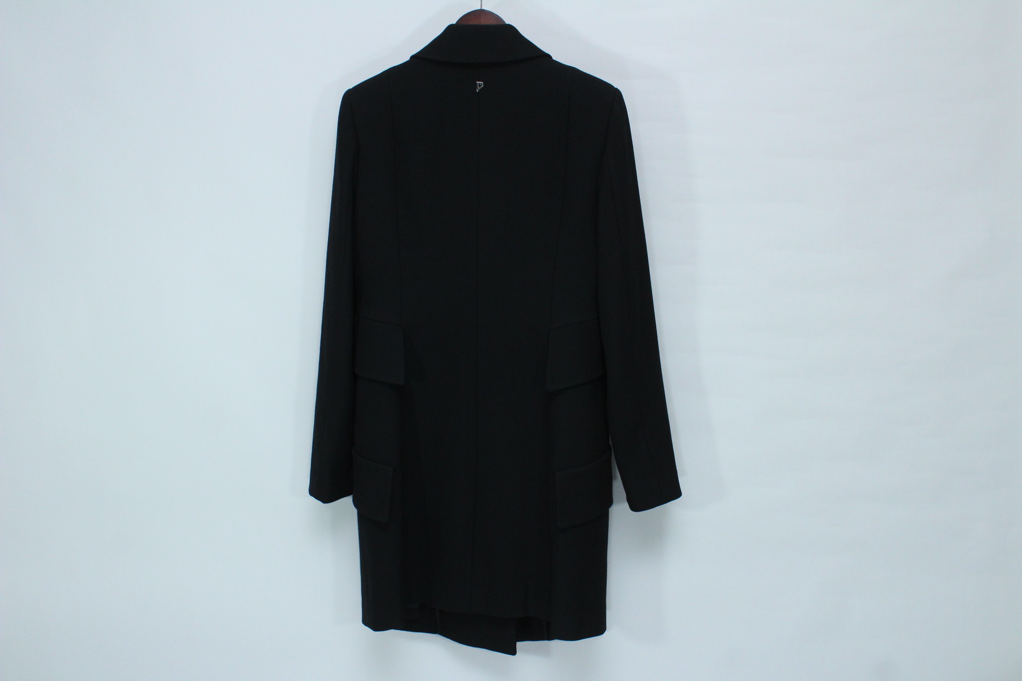 Dondup Dondup Black Wool Double-Breasted Coat Made in Italy Size M / US 6-8 / IT 42-44 - 5 Thumbnail