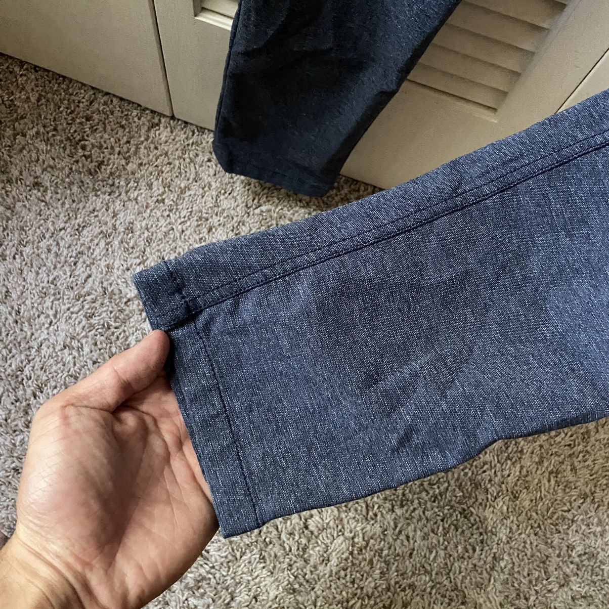Lululemon LuluLemon ABC Pant Slim Fit Tech Canvas Heathered Deep Navy Size US 33 - 8 Thumbnail