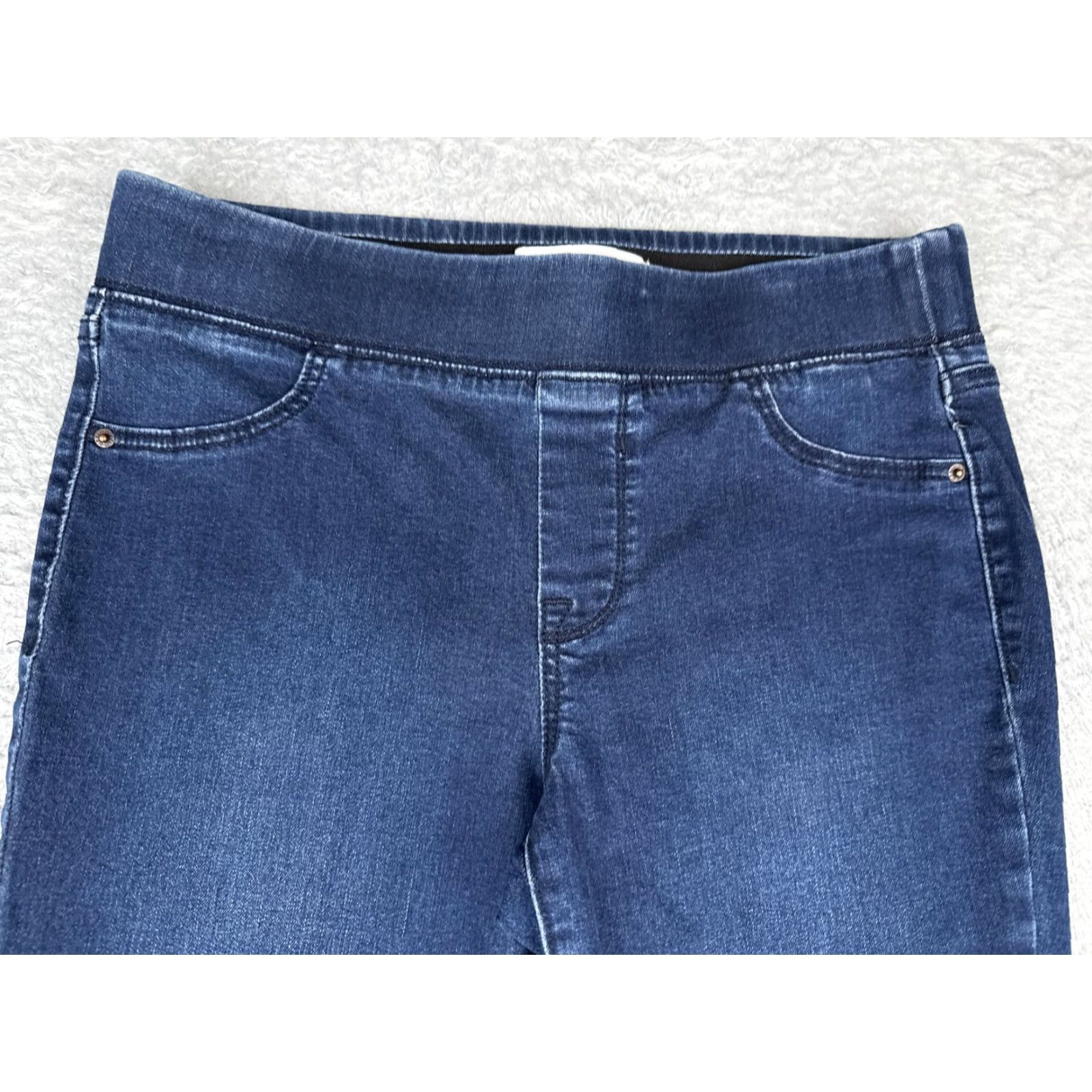 Old Navy Old Navy Jeans Womens 6 Blue Rockstar Jeggings Pull-On Elastic Waist Raw Hem Jeans Size 28" / US 6 / IT 42 - 4 Thumbnail