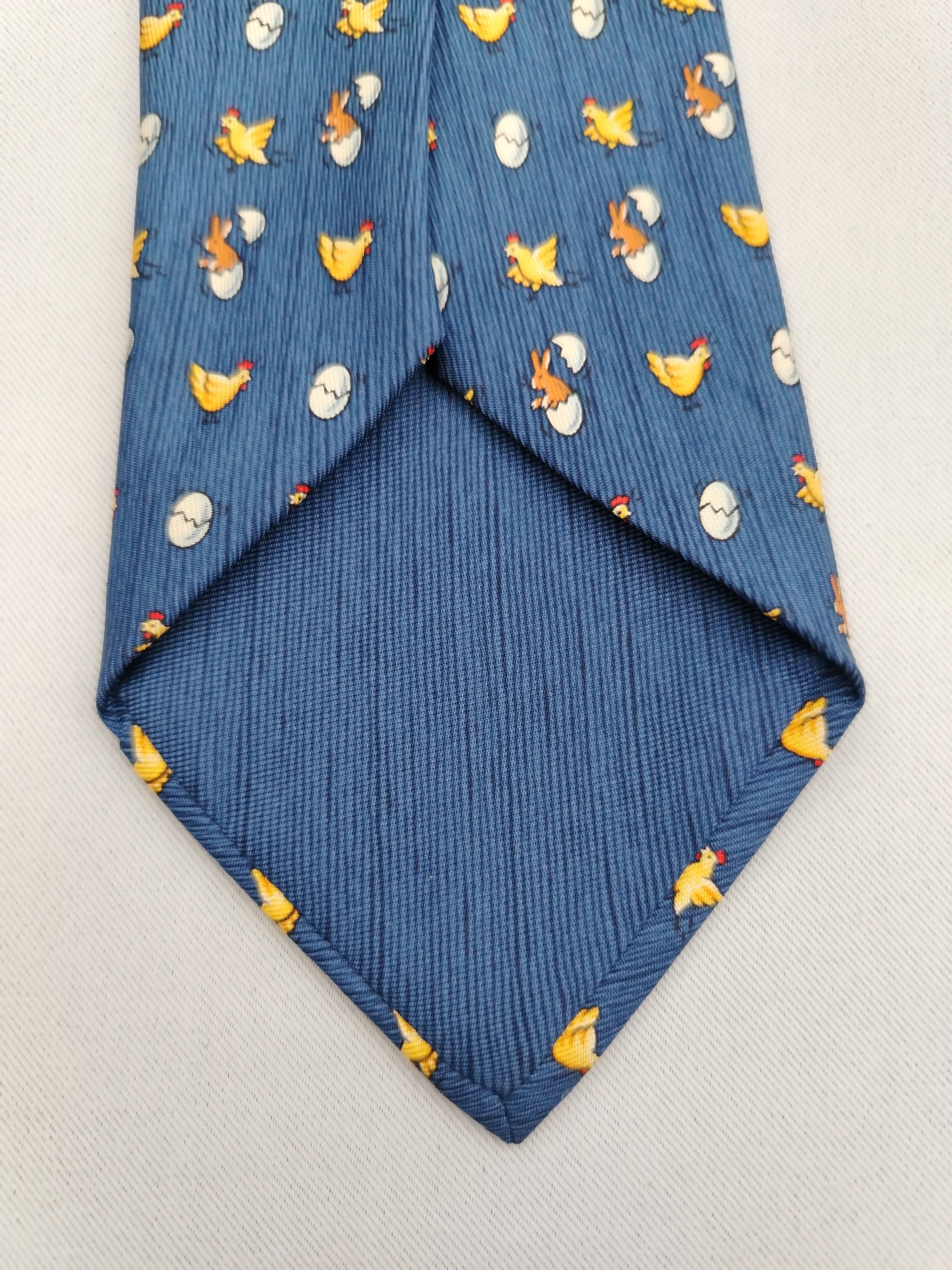 Hermes Hermes Paris 7890 MA Silk Necktie Chic Rabbit Pattern Tie Size ONE SIZE - 9 Thumbnail
