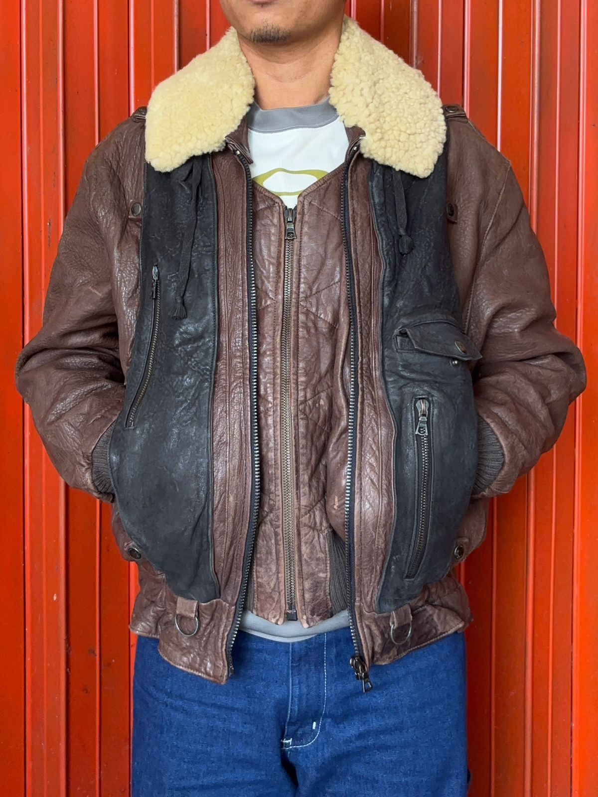 Marithe + Francois Girbaud 80s Millesimes Marithe Francois Girbaud Leather Jacket Size US L / EU 52-54 / 3 - 12 Thumbnail