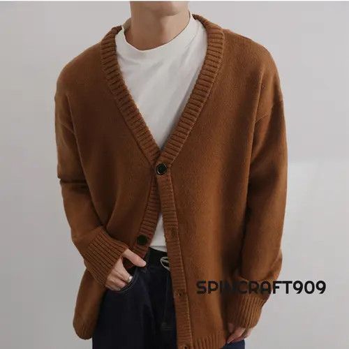 VIBE Brown Button Cardigan Sweater Size US M / EU 48-50 / 2 - 3 Thumbnail