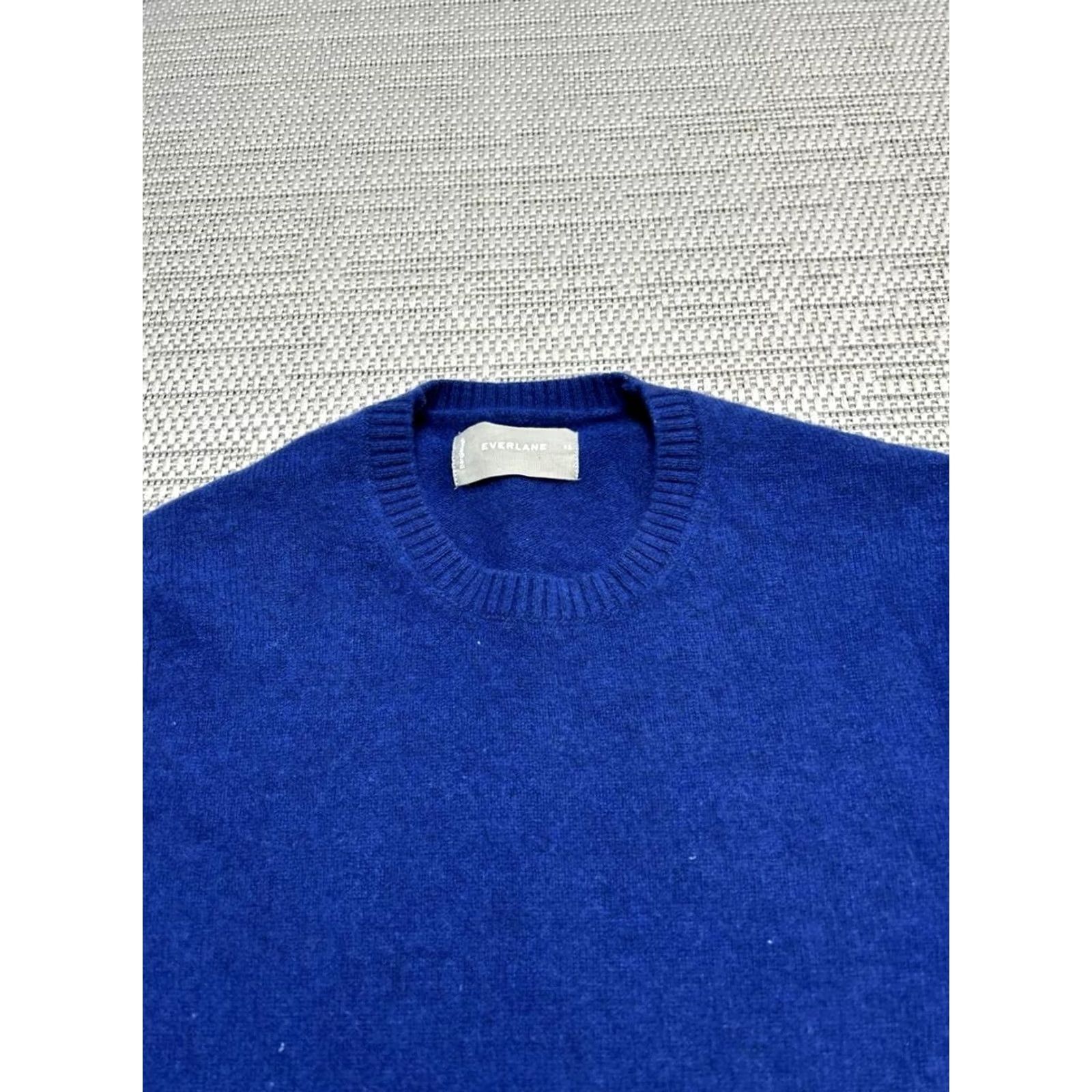 Everlane Everlane Sweater Womens XS Blue Wool Laine Knit Ribbed Trim Crew Neck Winter Size XS / US 0-2 / IT 36-38 - 3 Thumbnail
