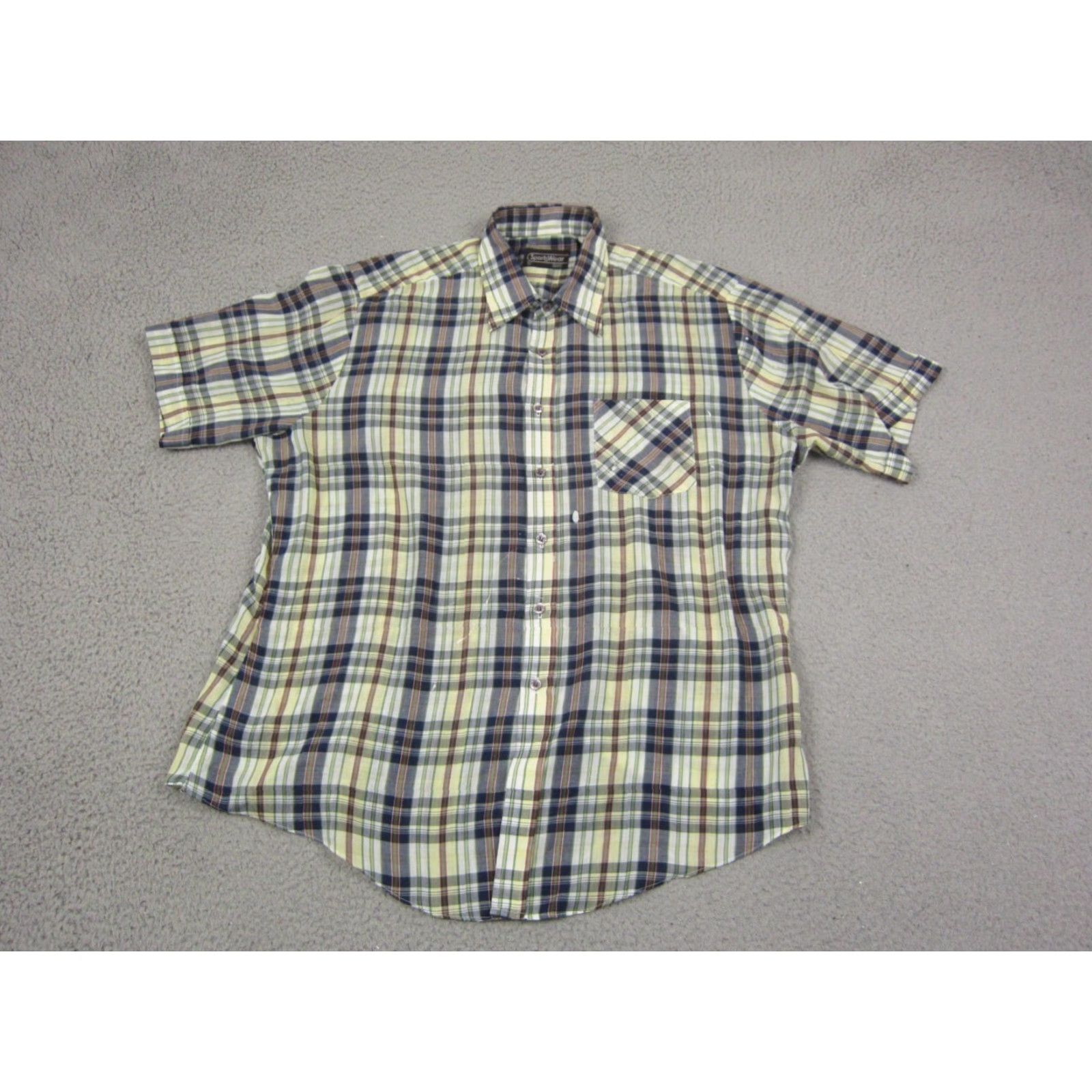 Sears Sears Shirt XL Mens Blue Plaid Vintage Button-Up 60s 70s Classic Casual Short Sleeve Vintage Sears Shirt XL Mens Blue Plaid 60s 70s Size US XL / EU 56 / 4 - 2 Thumbnail