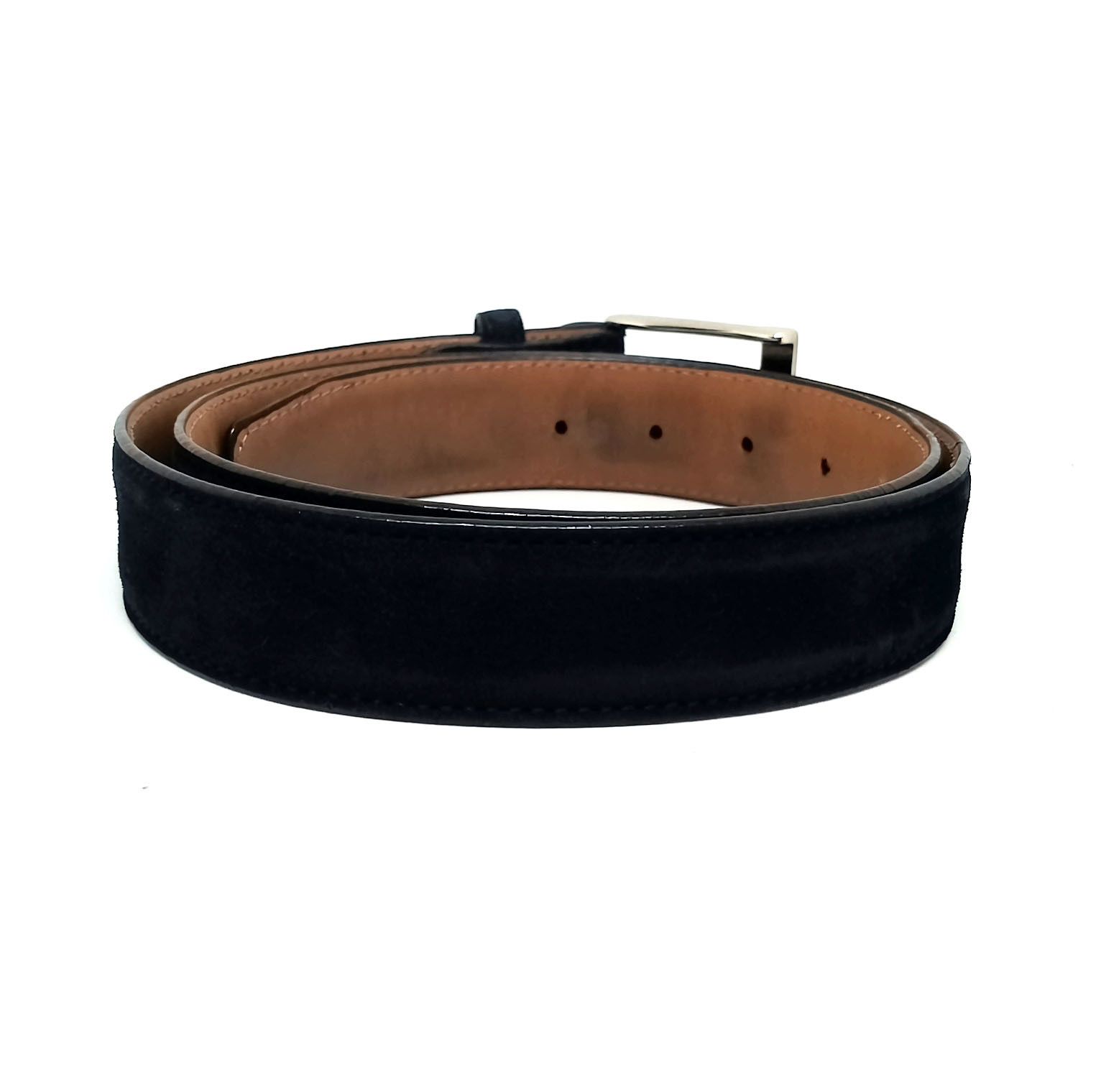 Magnanni Magnanni Suede Leather Belt, size 95, Dark Blue, Spain Size 36 - 10 Thumbnail