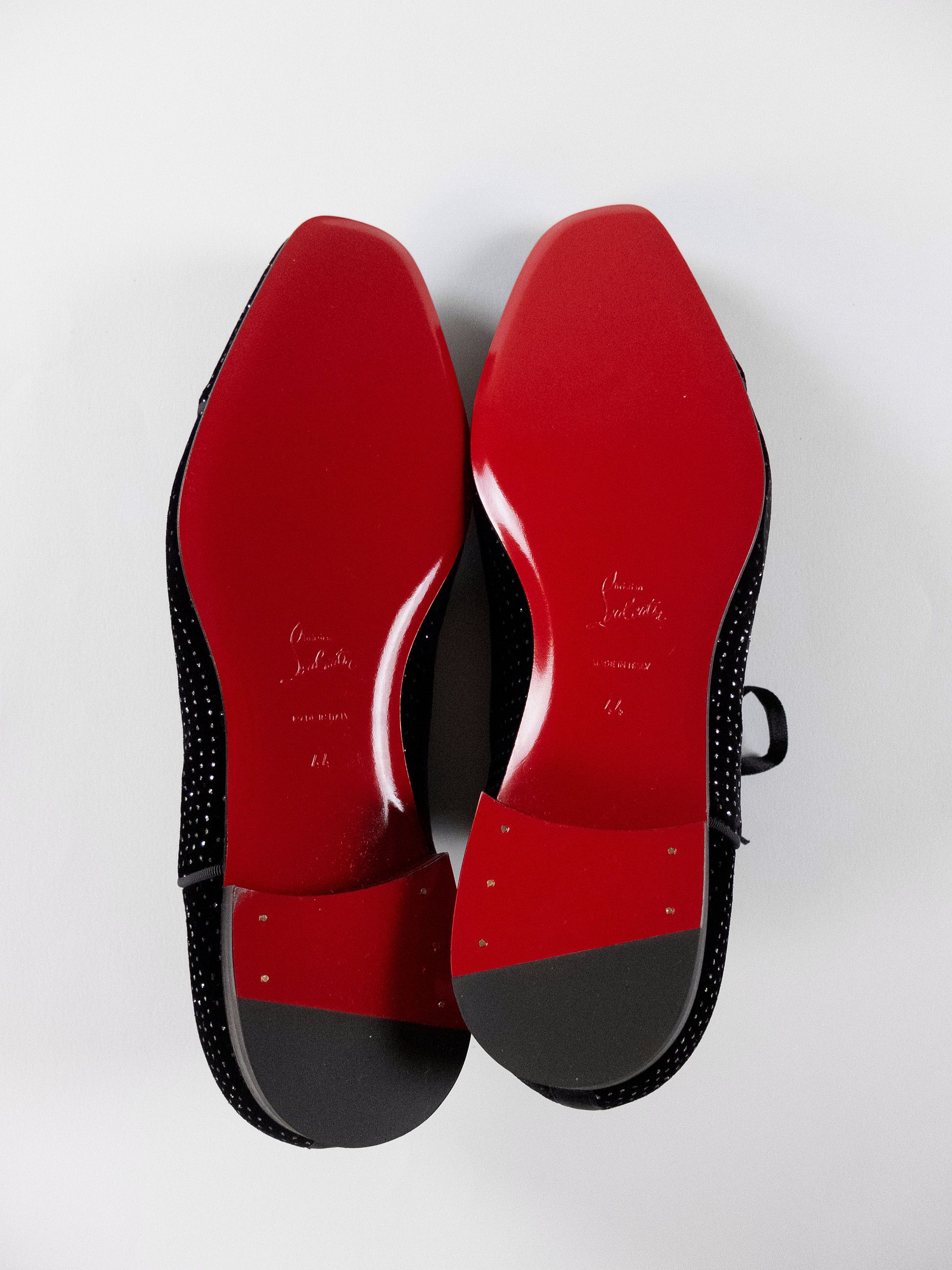 Christian Louboutin CHRISTIAN LOUBOUTIN Greggy Chick black studded velvet shoes Size US 11 / EU 44 - 8 Thumbnail