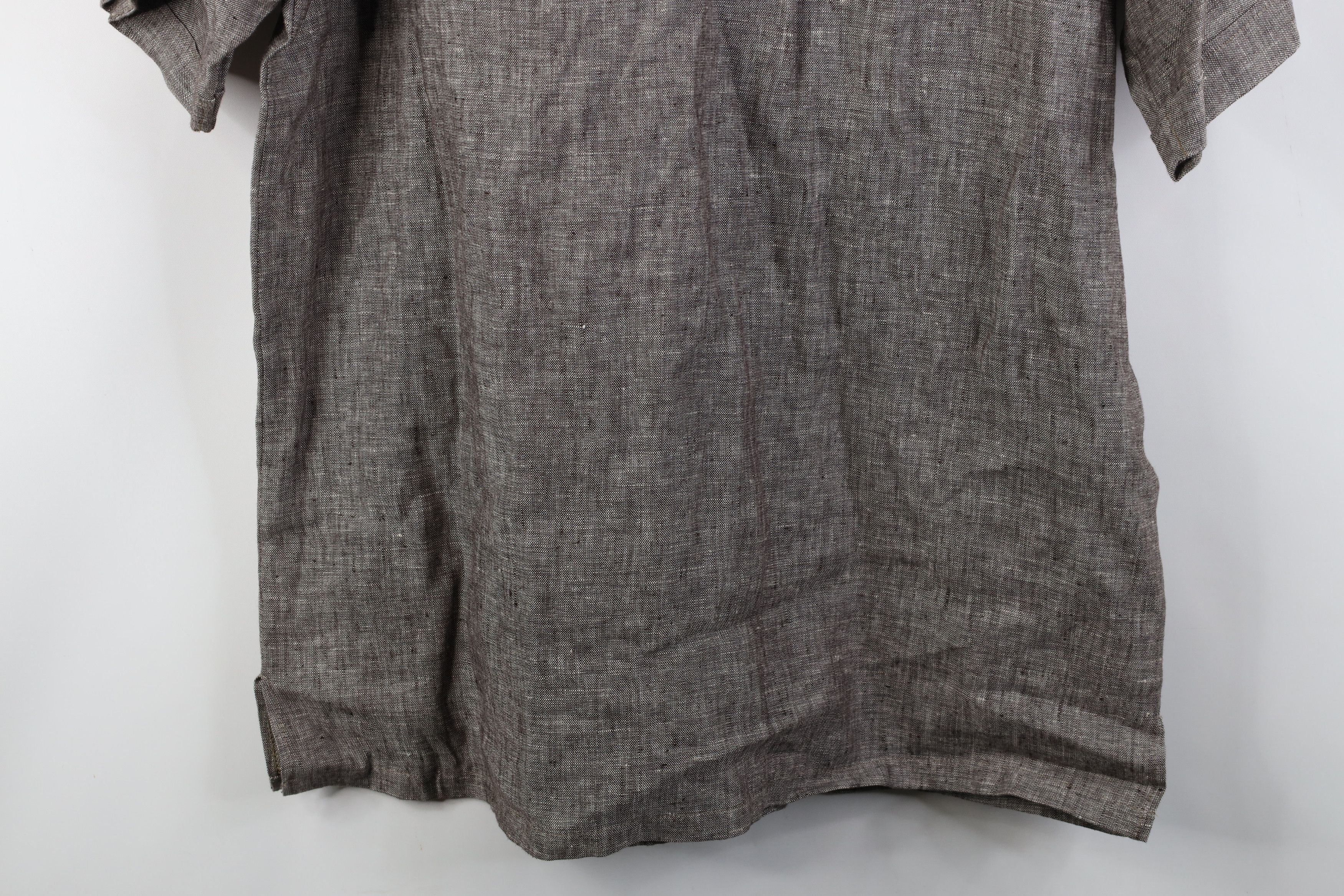 Vintage Vintage 90s Y2K Streetwear Linen Short Sleeve Button Shirt Size US L / EU 52-54 / 3 - 10 Thumbnail