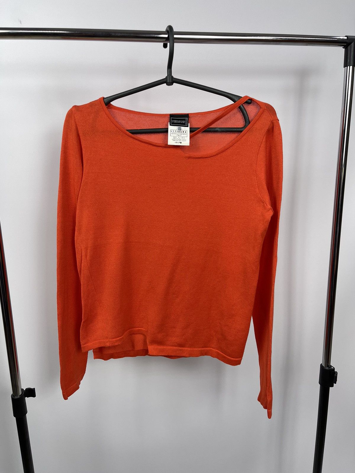 Versus Versace Versus Vintage Top Sweater Knit Orange Size 30/44 Size L / US 10 / IT 46 - 1 Thumbnail