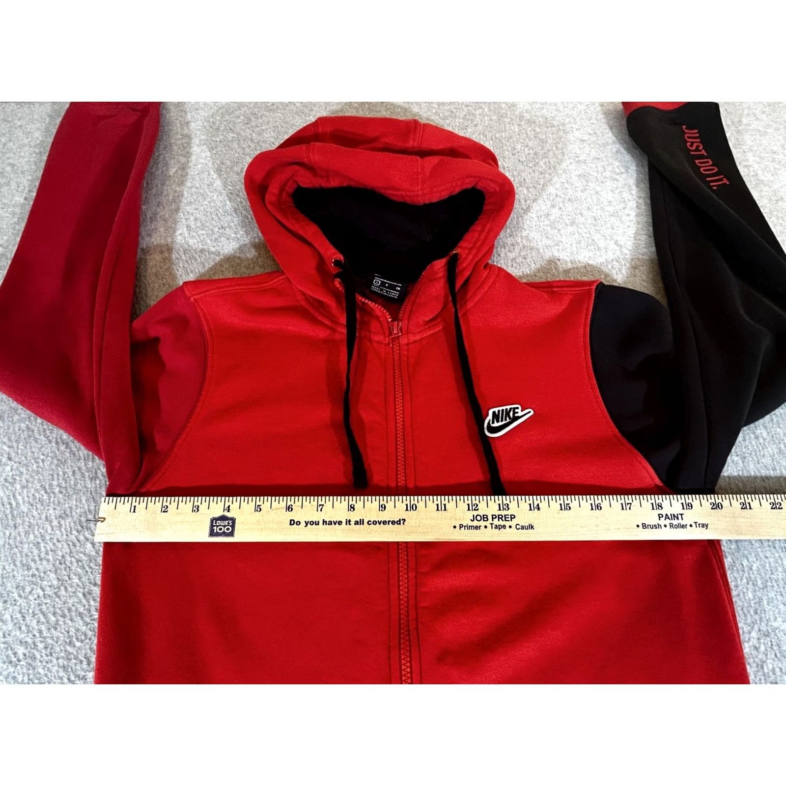 Nike Nike Jacket Hoodie Mens Small Fleece Full Zip Red Colorblock Sportswear Sweatshirt Capable for Gym & Training Mens Size US S / EU 44-46 / 1 - 6 Thumbnail