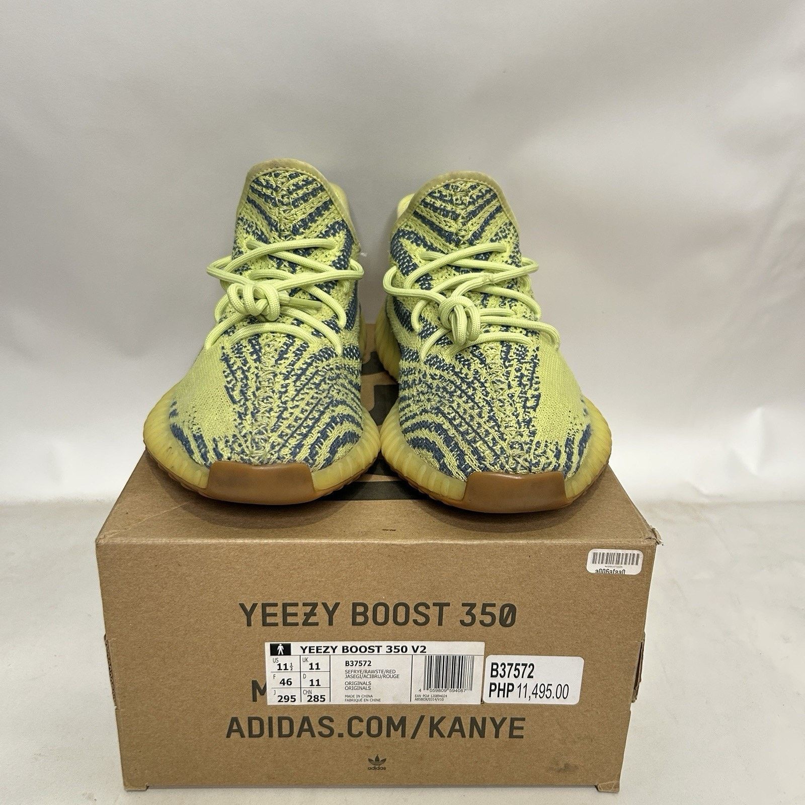 Adidas adidas Yeezy Boost 350 V2 “Semi Frozen Yellow” Size US 11.5 / EU 44-45 - 2 Thumbnail