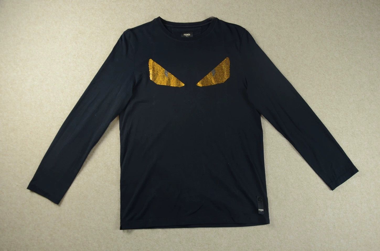 Fendi Fendi Crystal Monster Eye Long Sleeve T-shirt Size US S / EU 44-46 / 1 - 1 Thumbnail