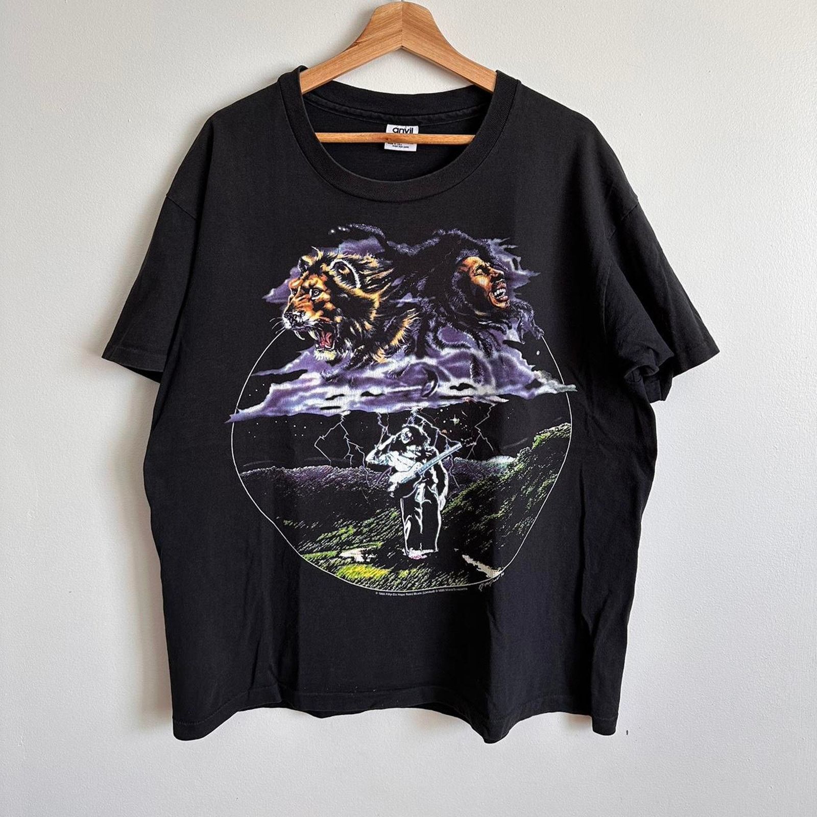 image of Vintage 1996 Bob Marley Shirt in Black, Men's (Size XL)