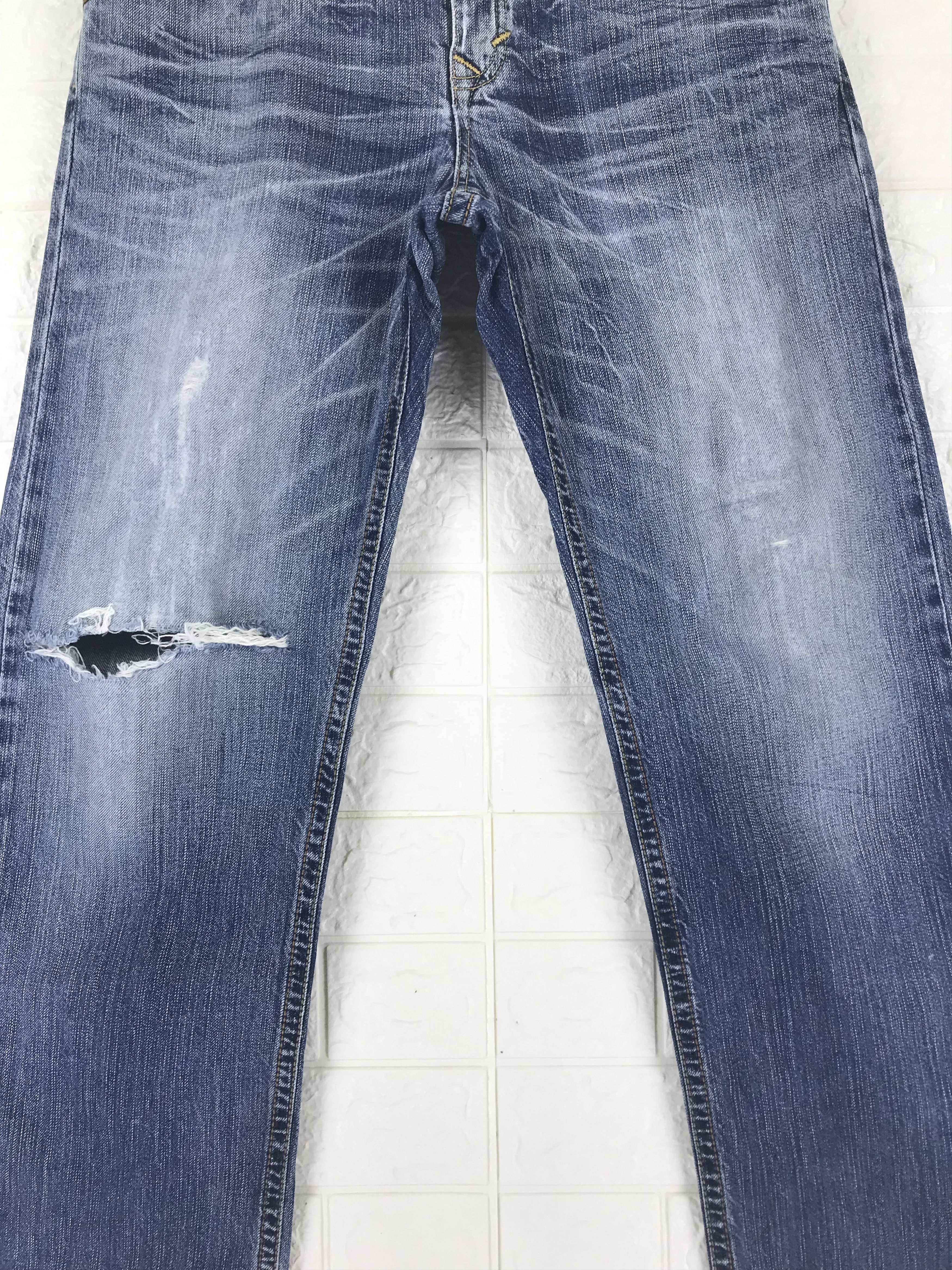 Edwin Vintage Edwin 464 XVS Faded Blue Distressed Jeans Size US 28 / EU 44 - 3 Thumbnail