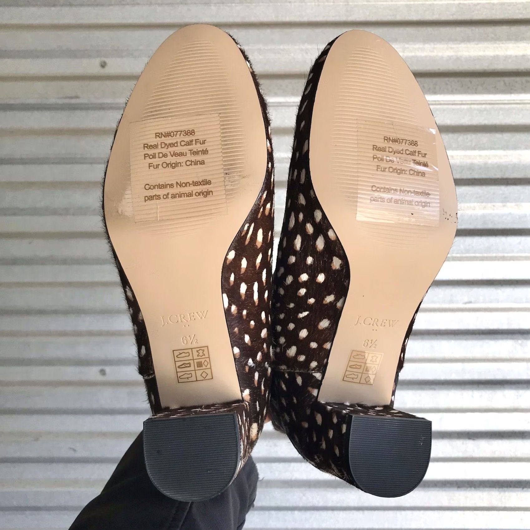 J.Crew J.CREW Women Brown Leather Calf Hair Fur Spotted Pull-On Chelsea Ankle Boots 6.5 Size US 7 / IT 37 - 4 Thumbnail