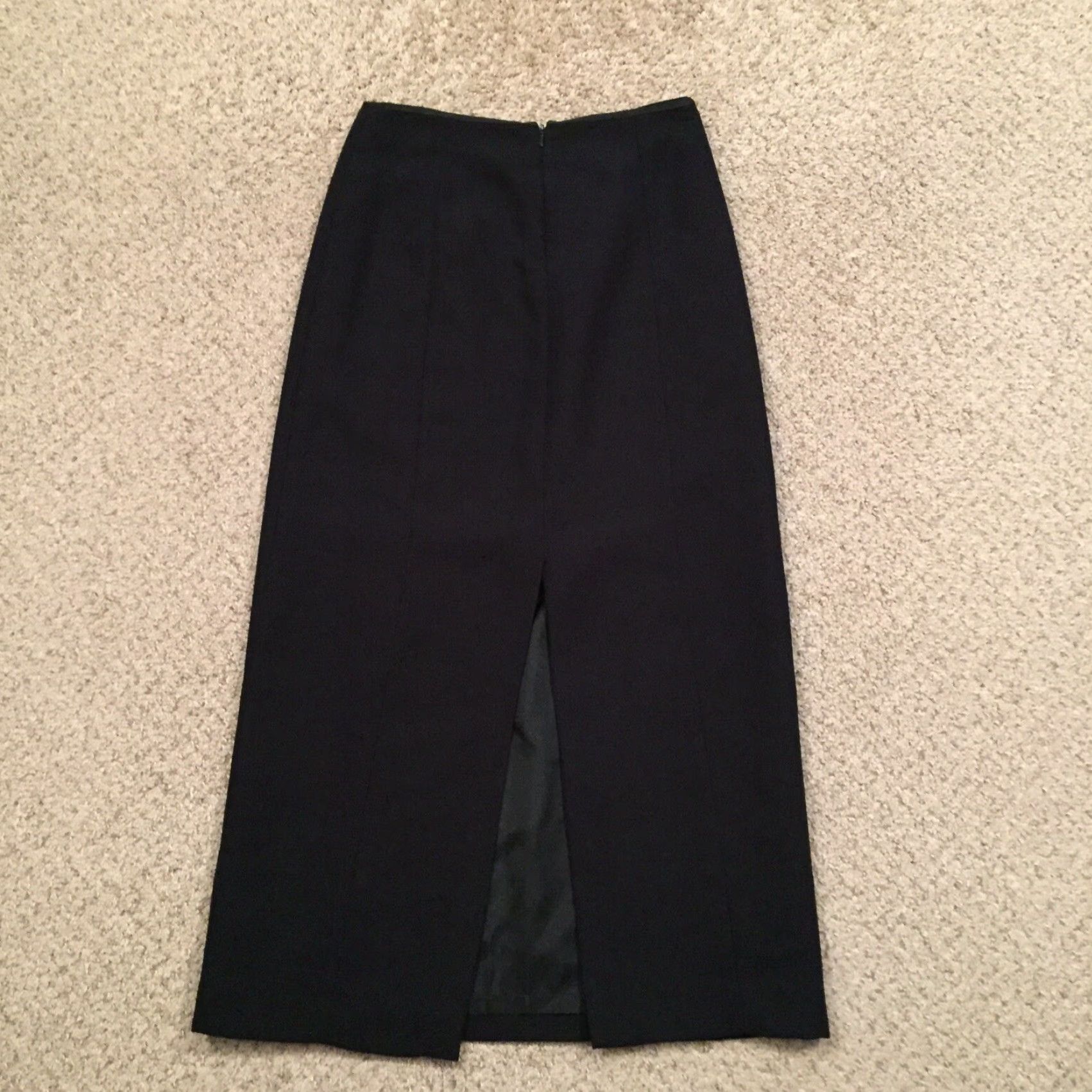 Gap Gap Skirt Maxi Long Lined Zip Black 1 Women Polyester Rayon Slit Vintage No Regular Size: 1 Black Maxi Skirt Womens Size 1 Long Lined Slit Size 25" / US 0 / IT 36 - 6 Thumbnail