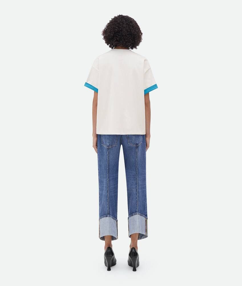 Bottega Veneta o1loc1c0824 702429 Double Layered Cotton Jersey T-Shirt Size S / US 4 / IT 40 - 3 Thumbnail
