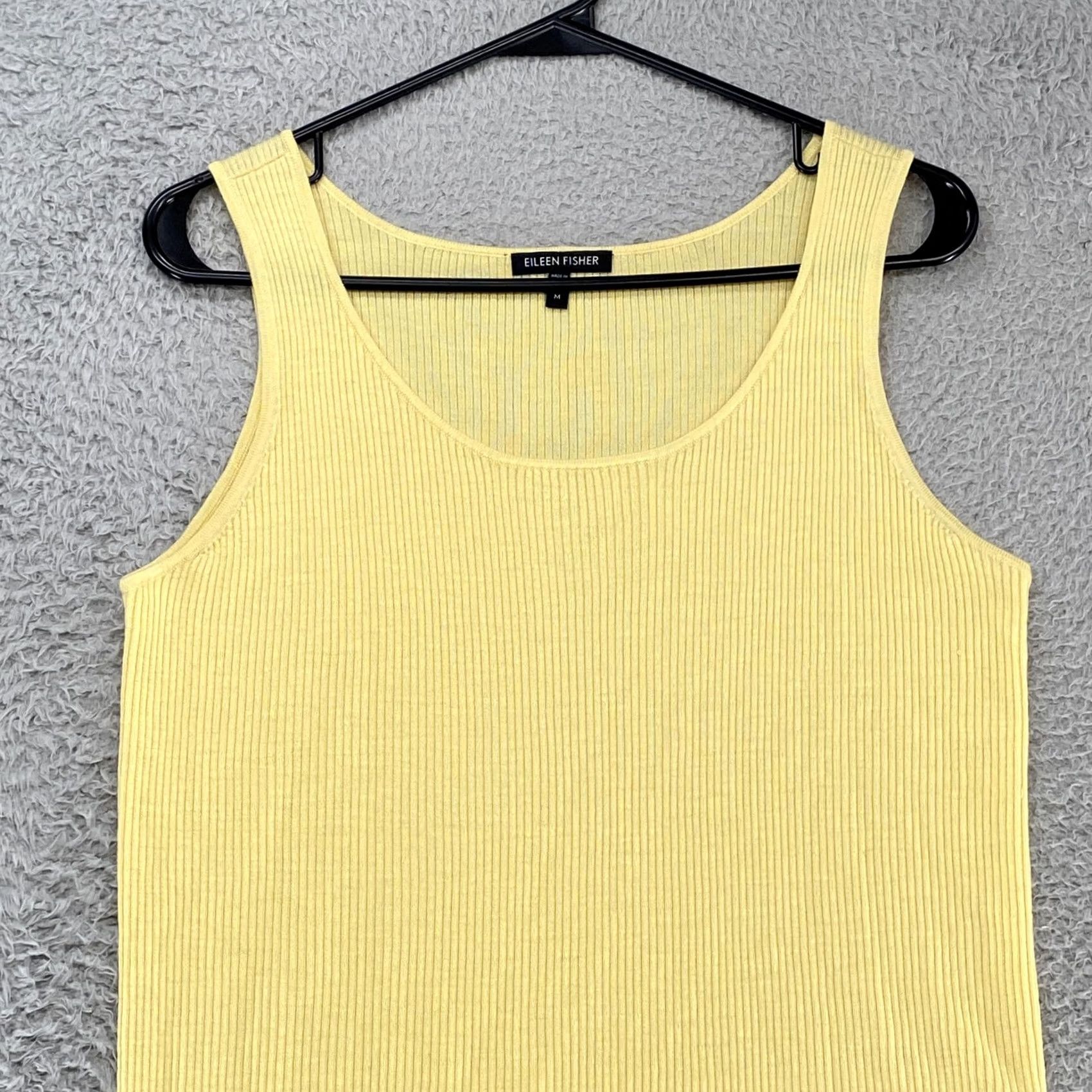 Eileen Fisher VINTAGE Eileen Fisher Tank Sweater Womens Medium Ribbed Merino Wool Butter Yellow Size M / US 6-8 / IT 42-44 - 2 Thumbnail