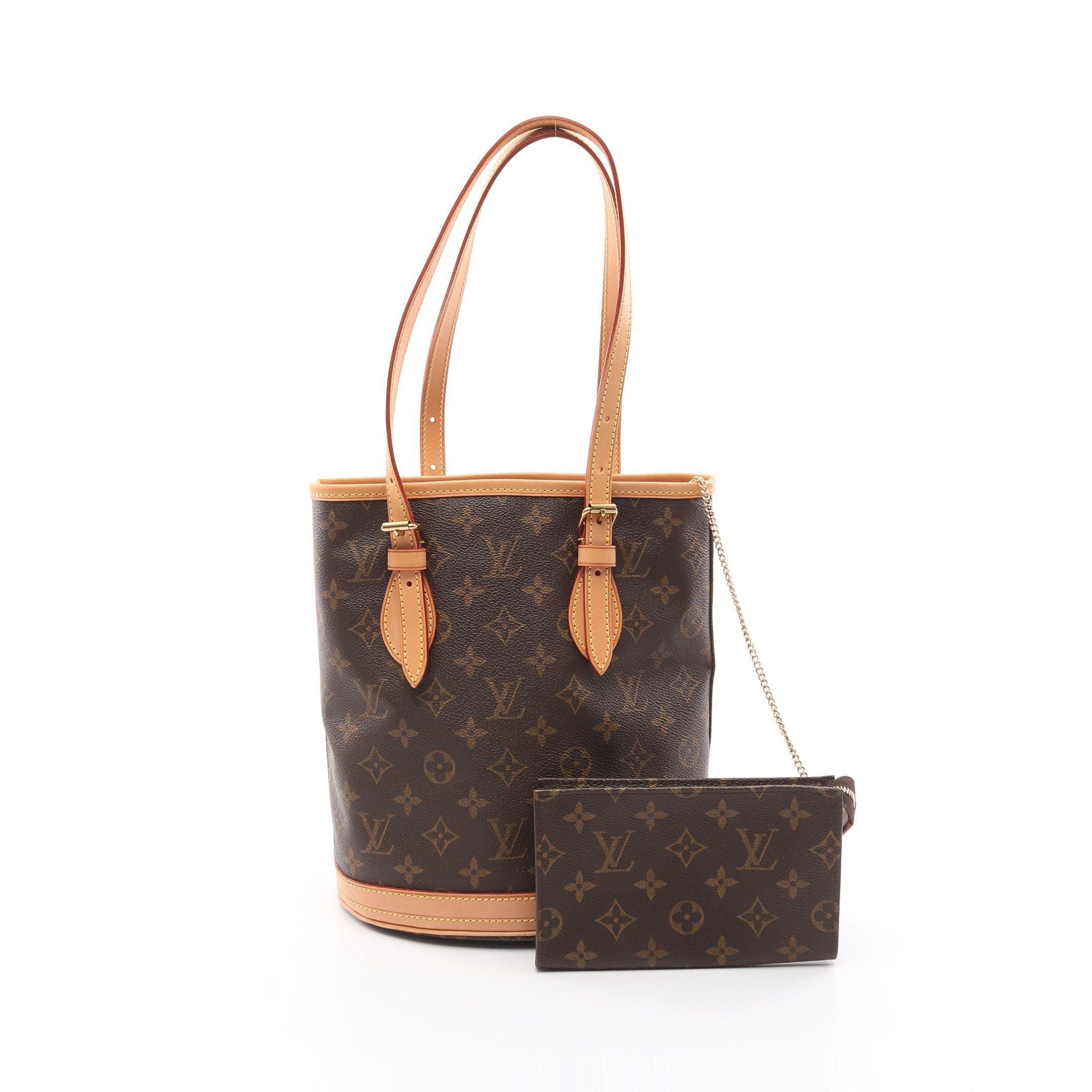 Louis Vuitton Louis Vuitton Bucket Pm Monogram Handbag Leather Brown Size ONE SIZE - 1 Thumbnail