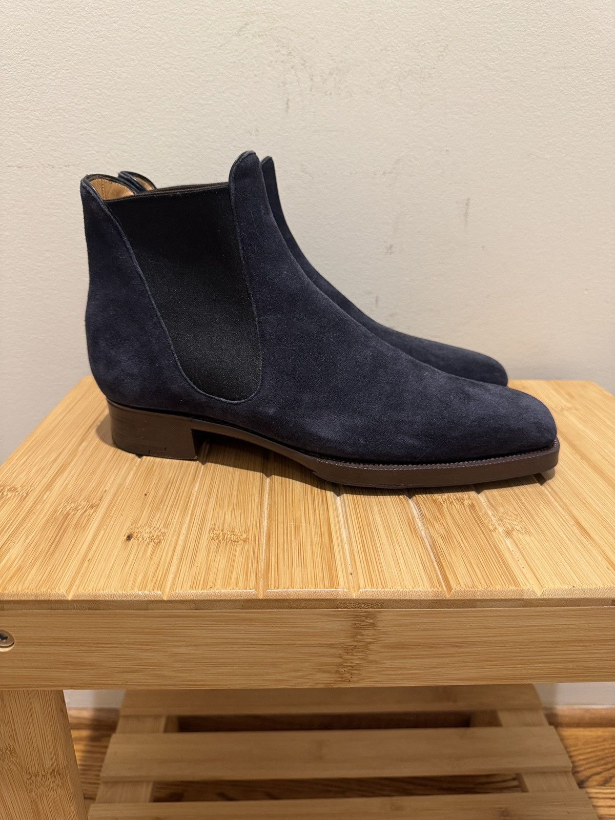 Gaziano & Girling Gaziano & Girling Bespoke Chelsea Navy Calf Suede 6UK/6.5US Size US 6.5 / EU 39-40 - 4 Thumbnail